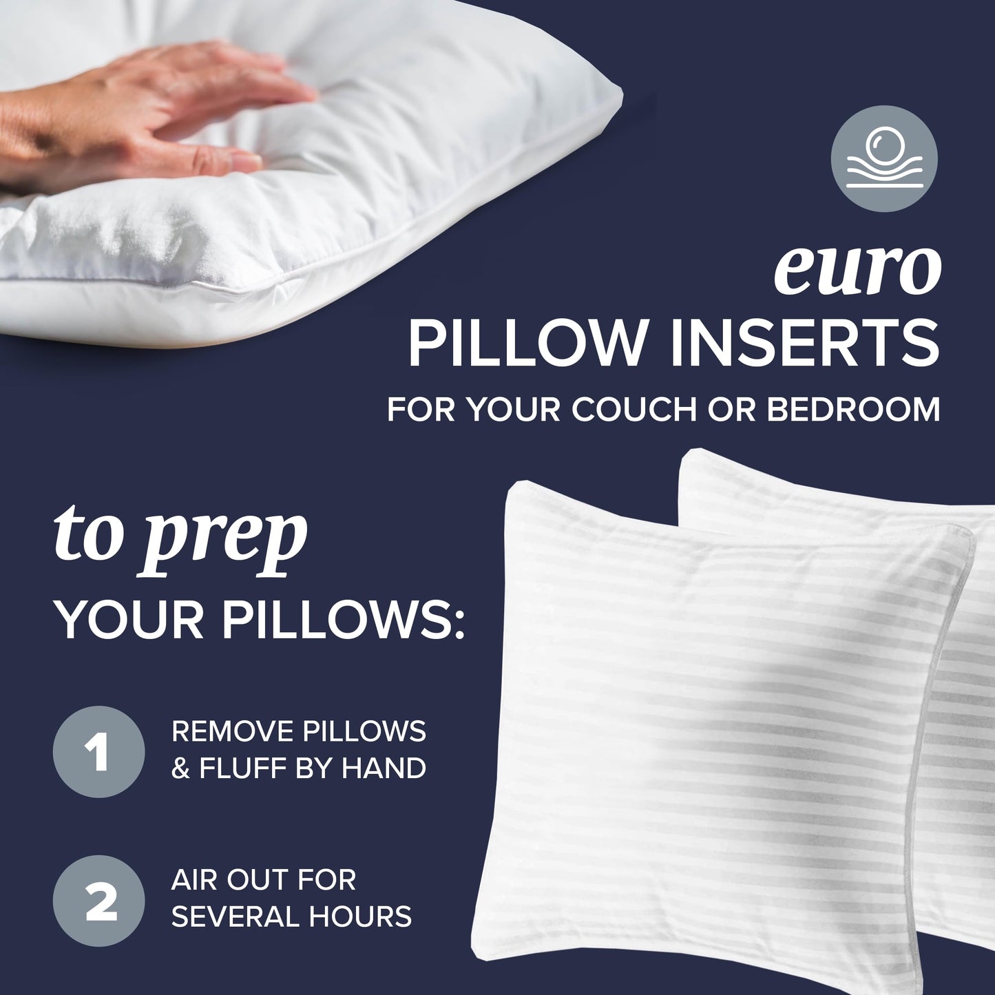 Beckham Hotel Collection Bed Pillows King Size Set of 2 - Down Pillows for Back, Stomach or Side Sleepers