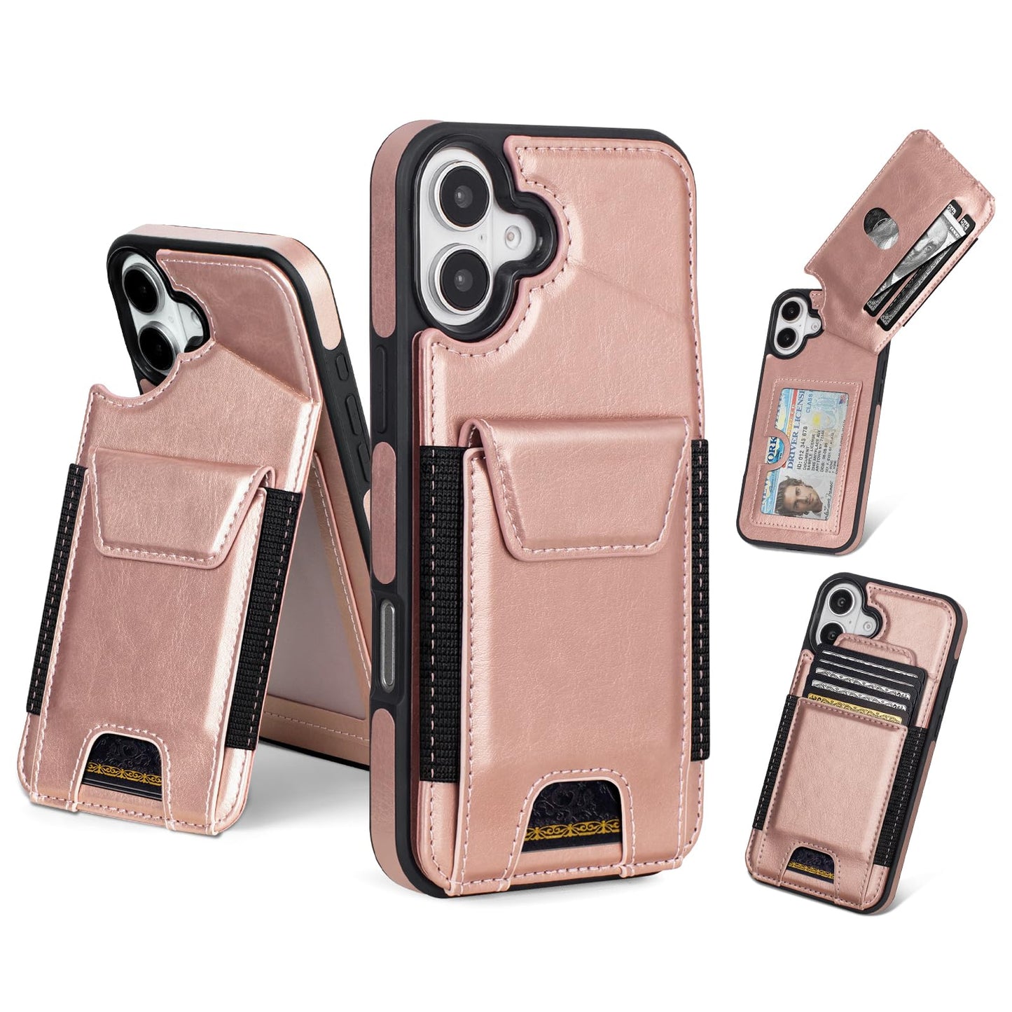 Compatible with iPhone 16 Pro Max Wallet Case with Card Holder