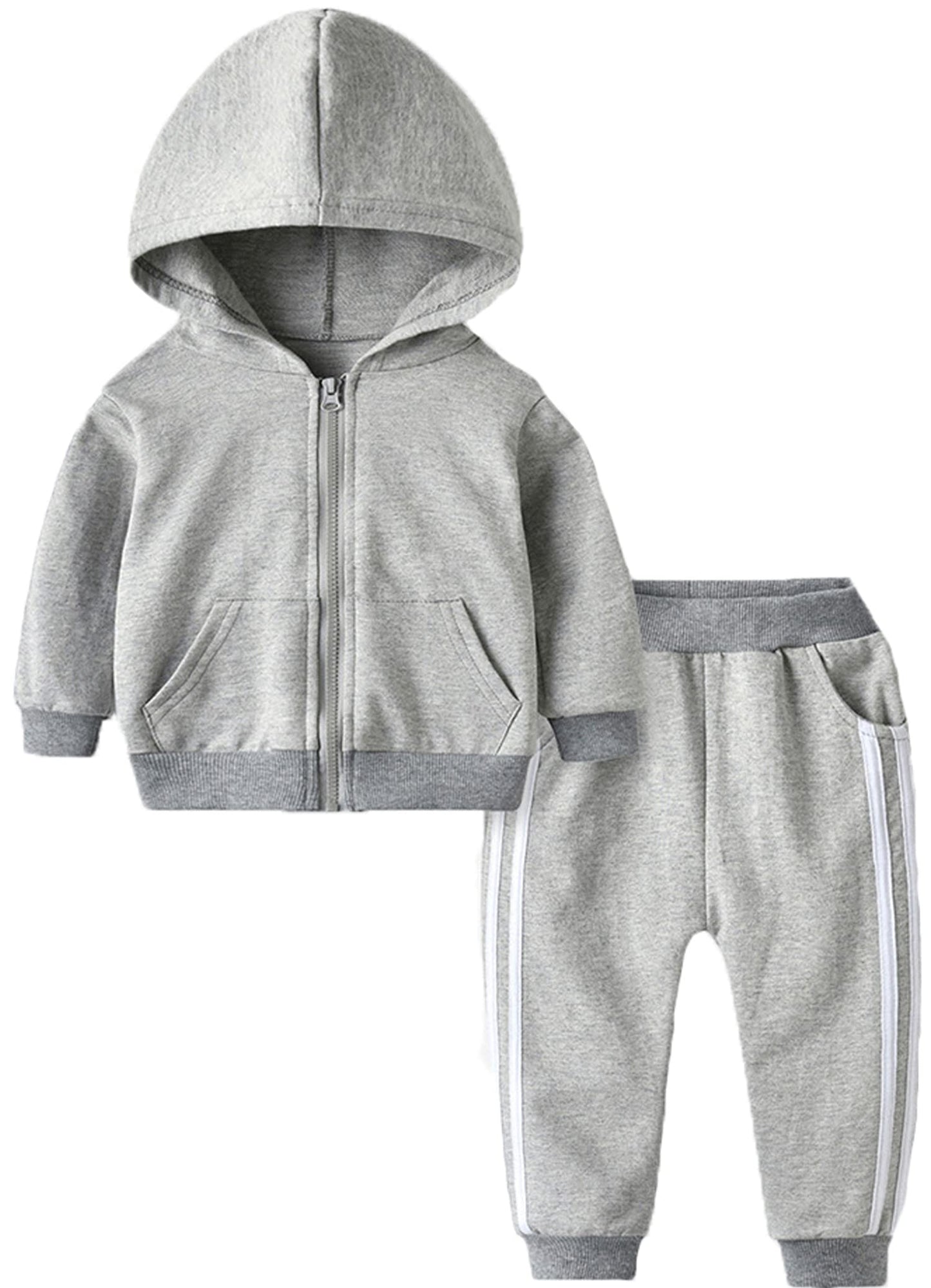 Toddler Boys Zip Cotton Sweatsuit