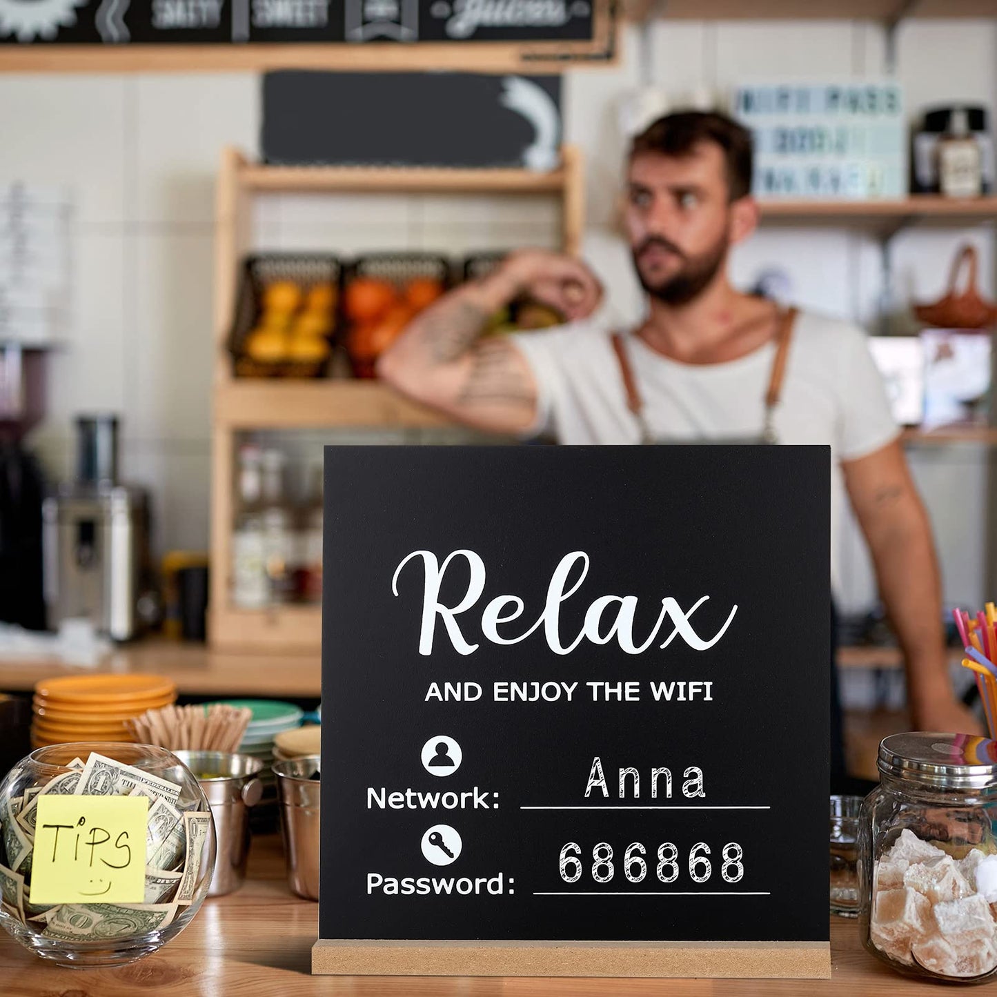 Wi-Fi Password Sign for Guest Room