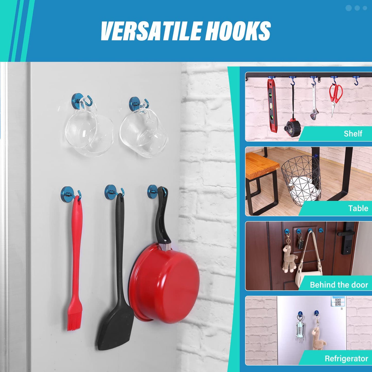 Magnetic Hooks, Cruise Ship Essentials, 30lb+ Heavy Duty Magnetic Hooks for Cruise Cabins