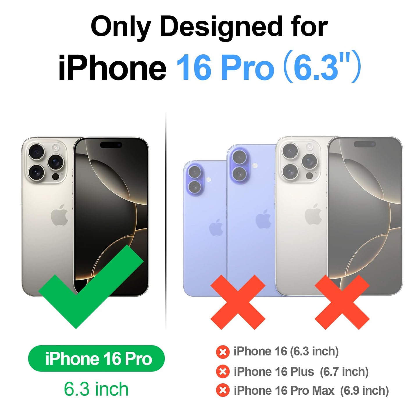 Compatible with iPhone 16 Pro Max Wallet Case with Card Holder