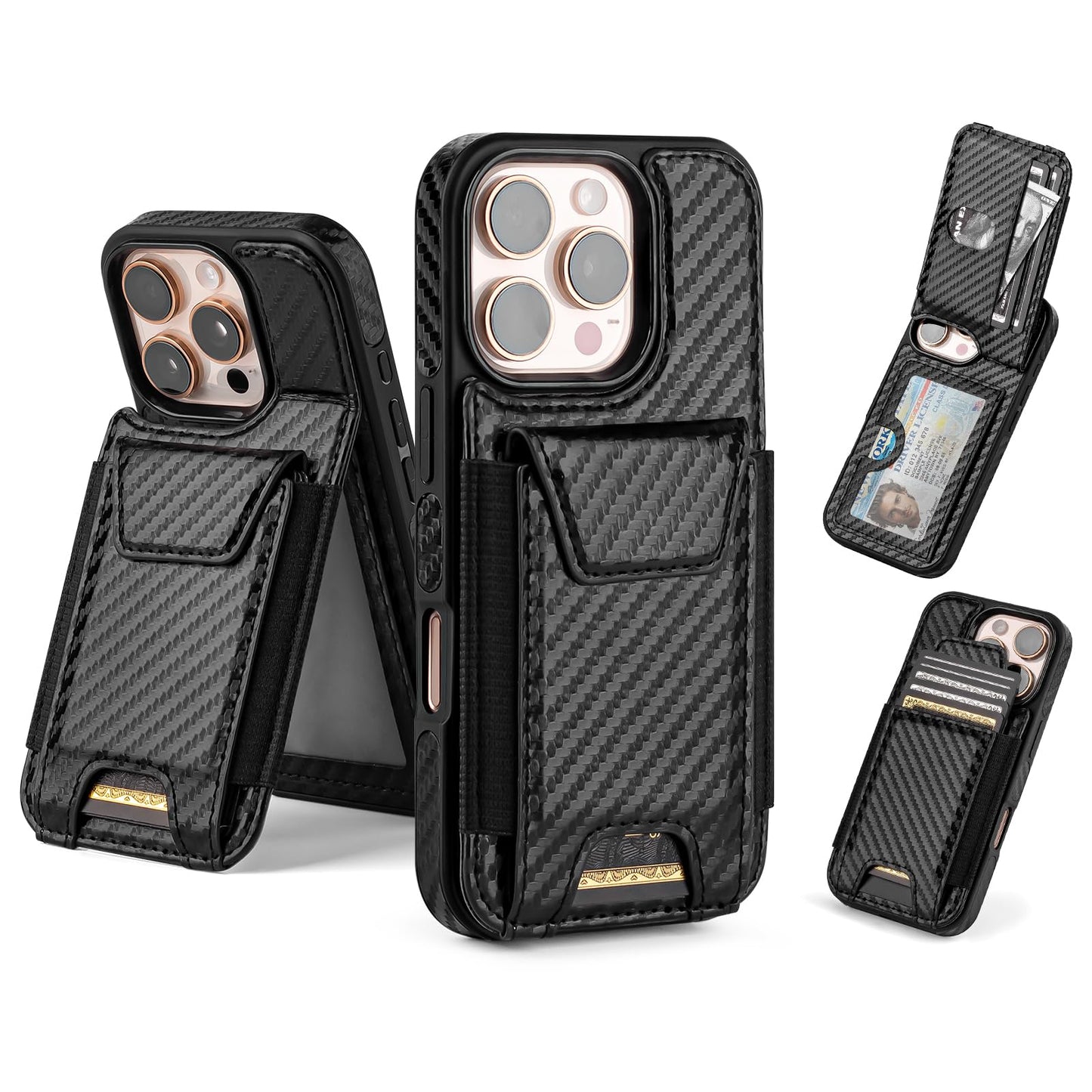 Compatible with iPhone 16 Pro Max Wallet Case with Card Holder