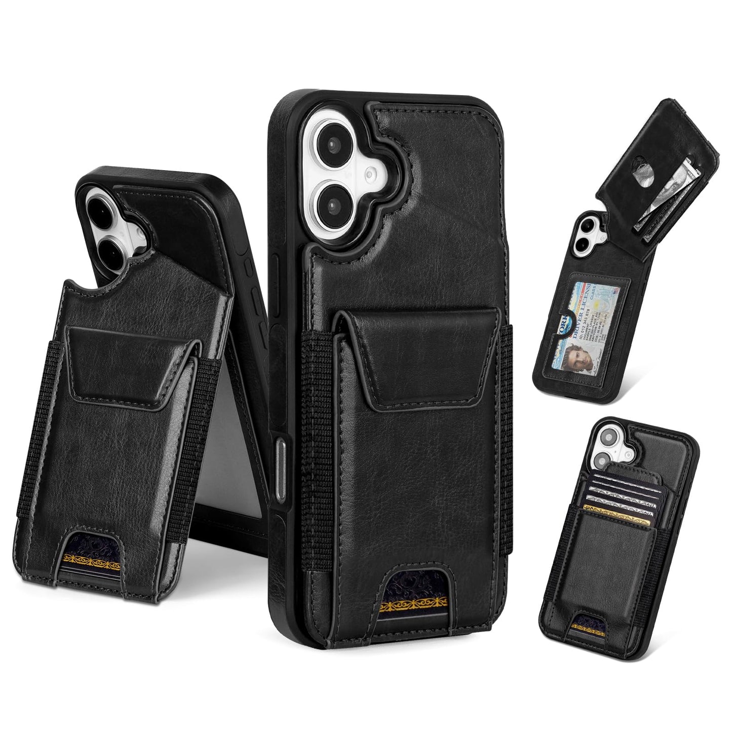 Compatible with iPhone 16 Pro Max Wallet Case with Card Holder