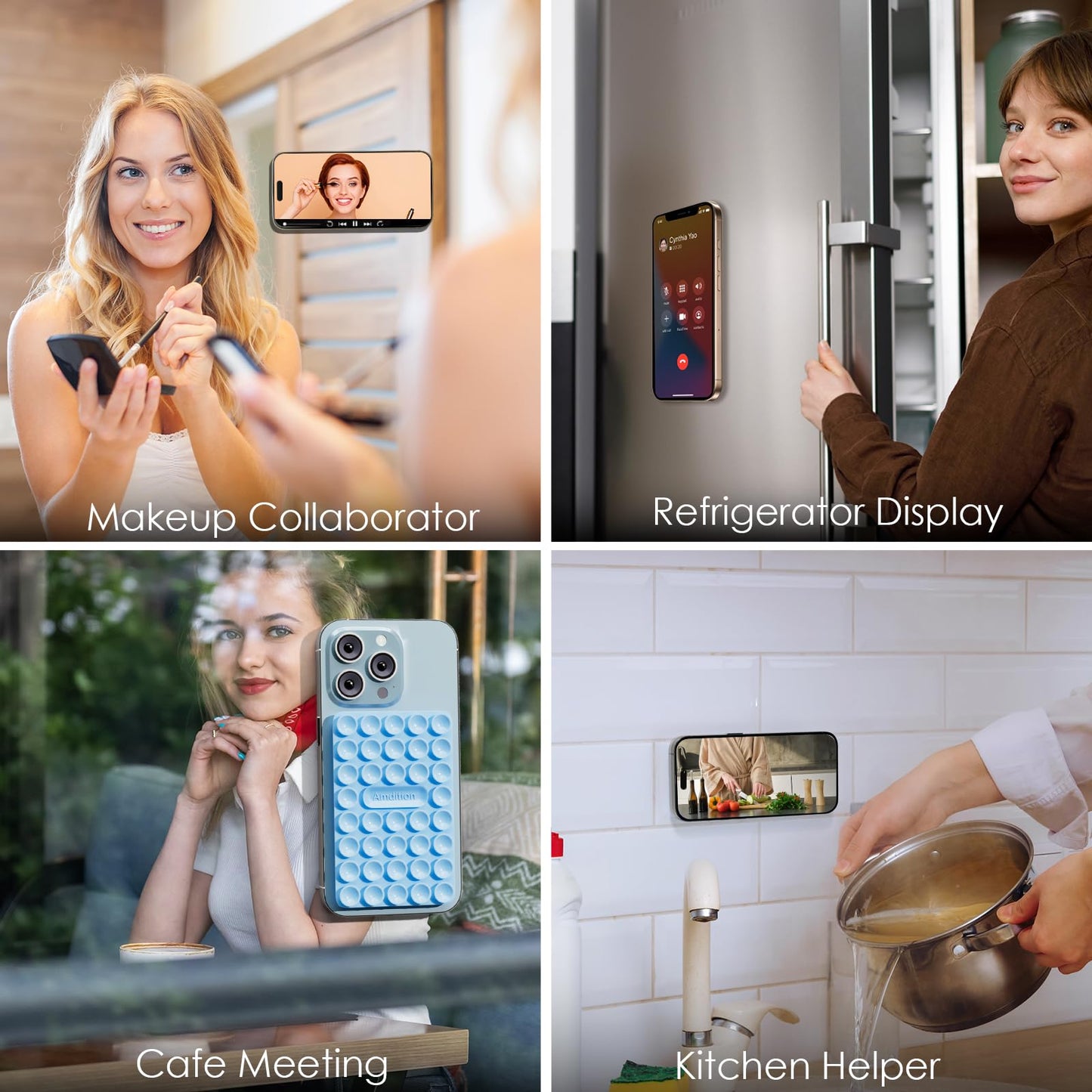 Silicone Suction Cup Phone Case Mount Double Sided