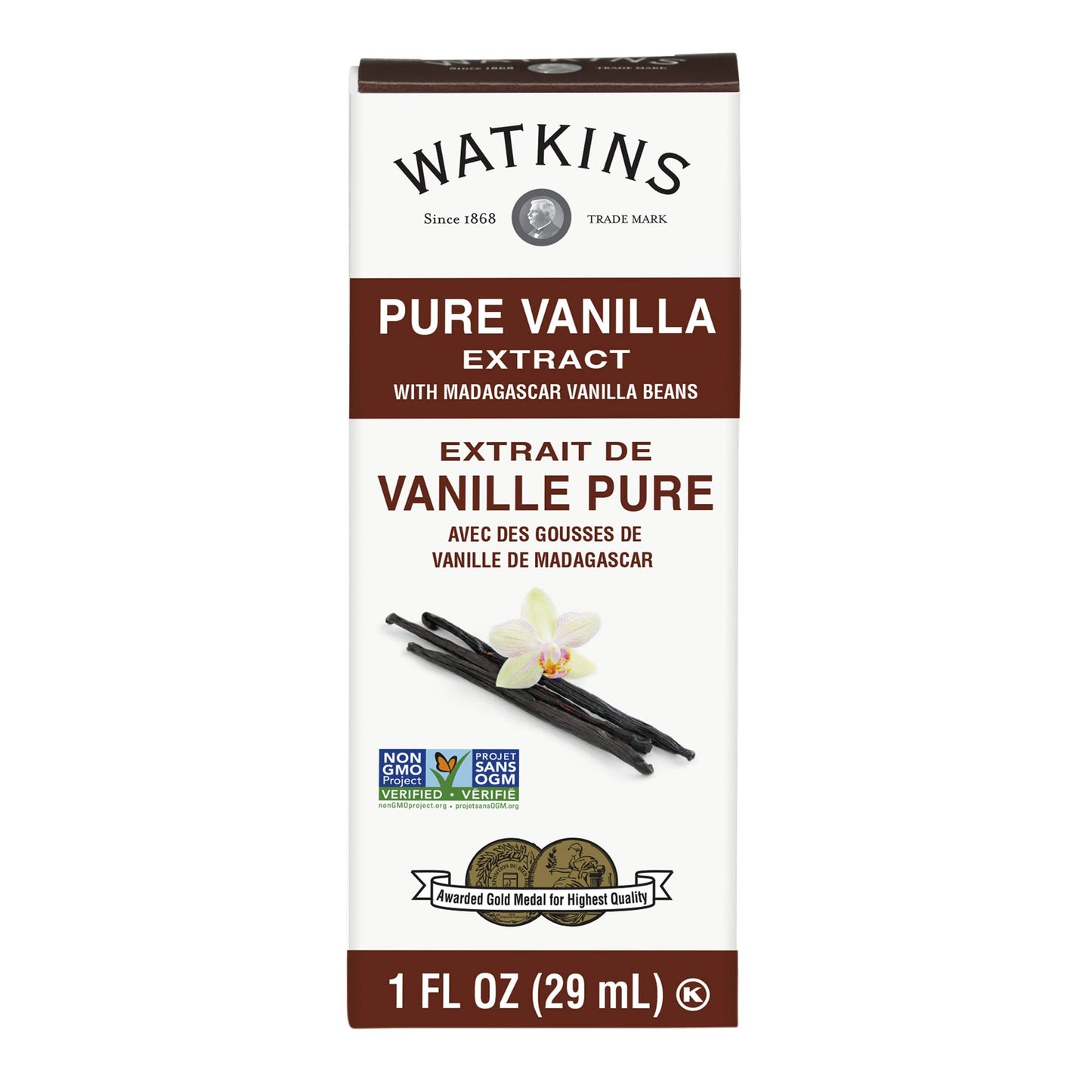 Watkins Organic Pure Vanilla Bean Paste, Non-GMO, Kosher, 2 oz. Bottle, 1-Pack