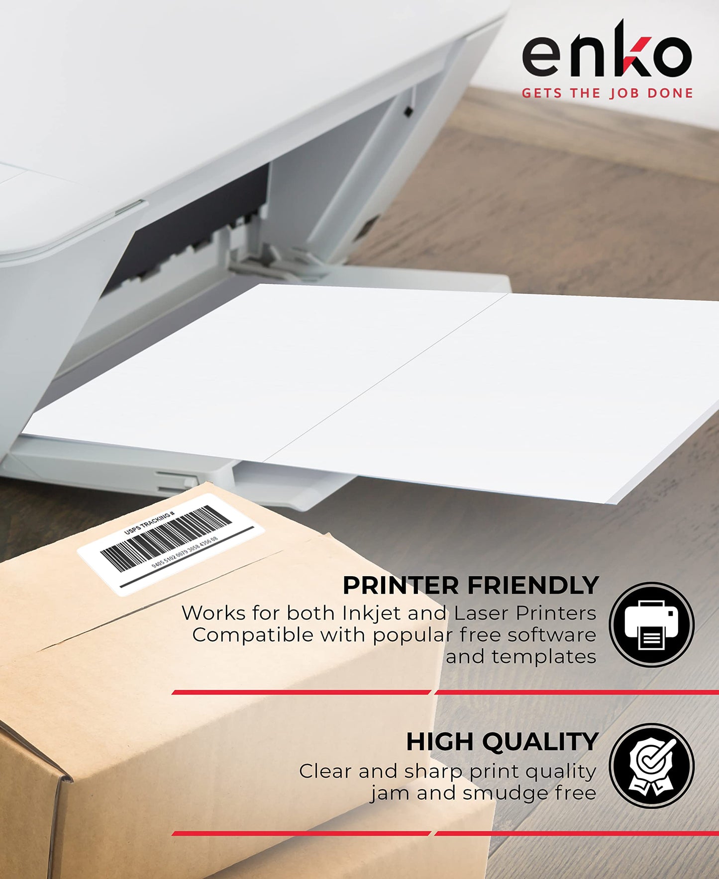 1 x 2-5/8 Inch 30 Up Return Mailing Address Labels White Printable FBA Labels (100 Sheets, 3000 Labels)