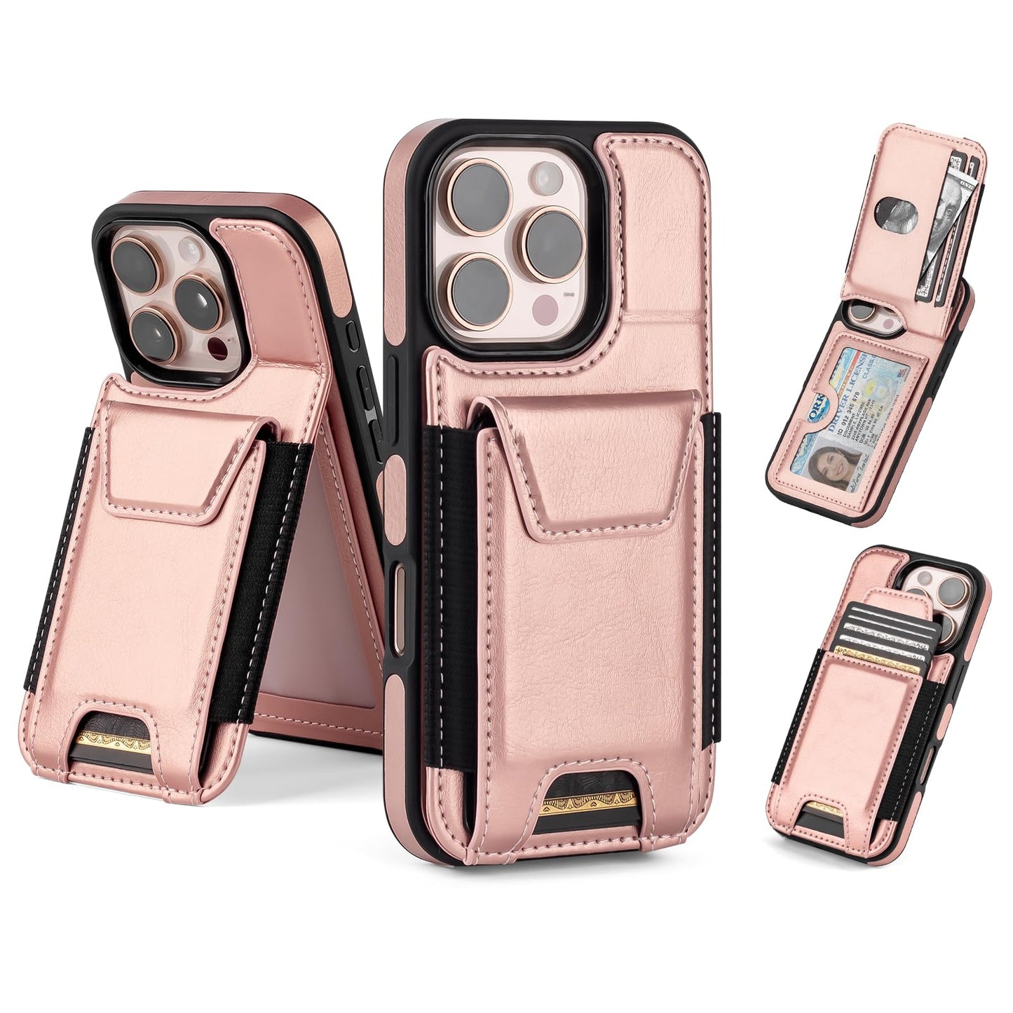 Compatible with iPhone 16 Pro Max Wallet Case with Card Holder