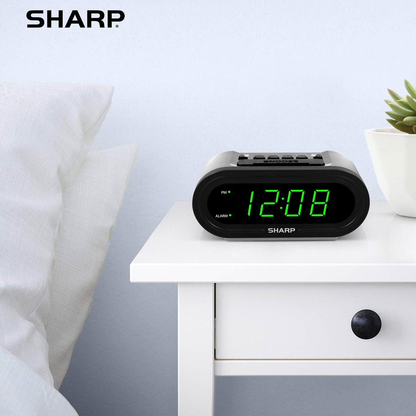 Sharp Digital Alarm Clock, Never Needs Setting