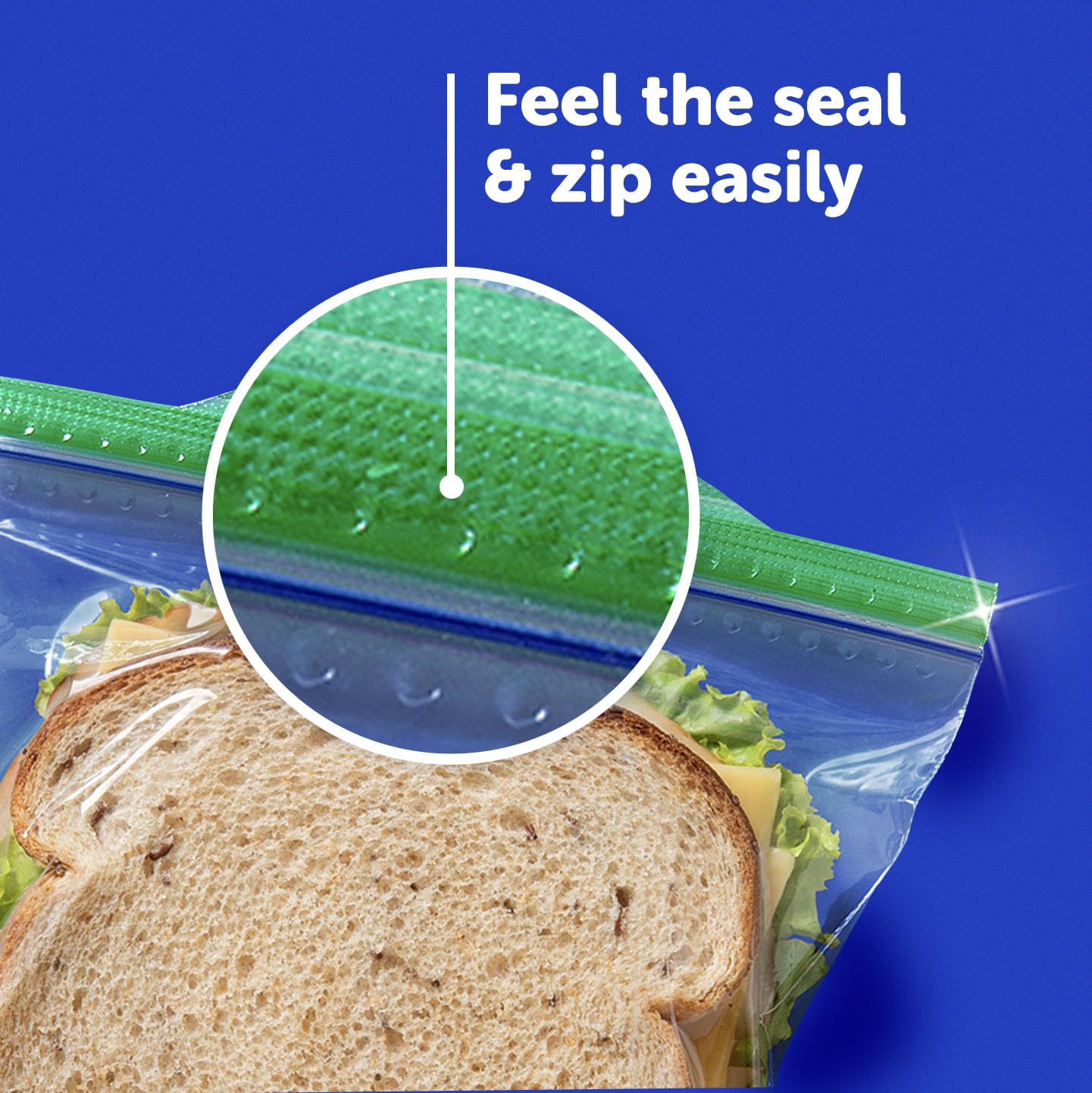 Ziploc Sandwich and Snack Bags, Storage Bags for On the Go Freshness, Grip 'n Seal Technology for Easier Grip, Open, and Close, 90 Count