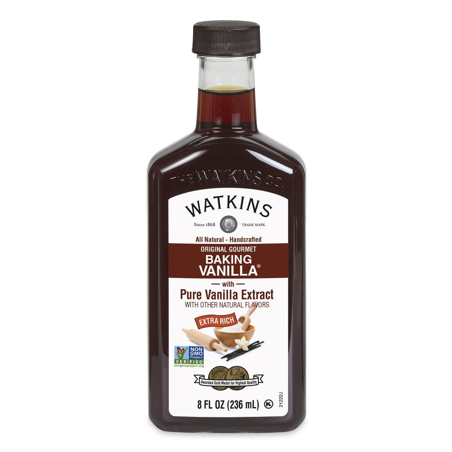 Watkins Organic Pure Vanilla Bean Paste, Non-GMO, Kosher, 2 oz. Bottle, 1-Pack