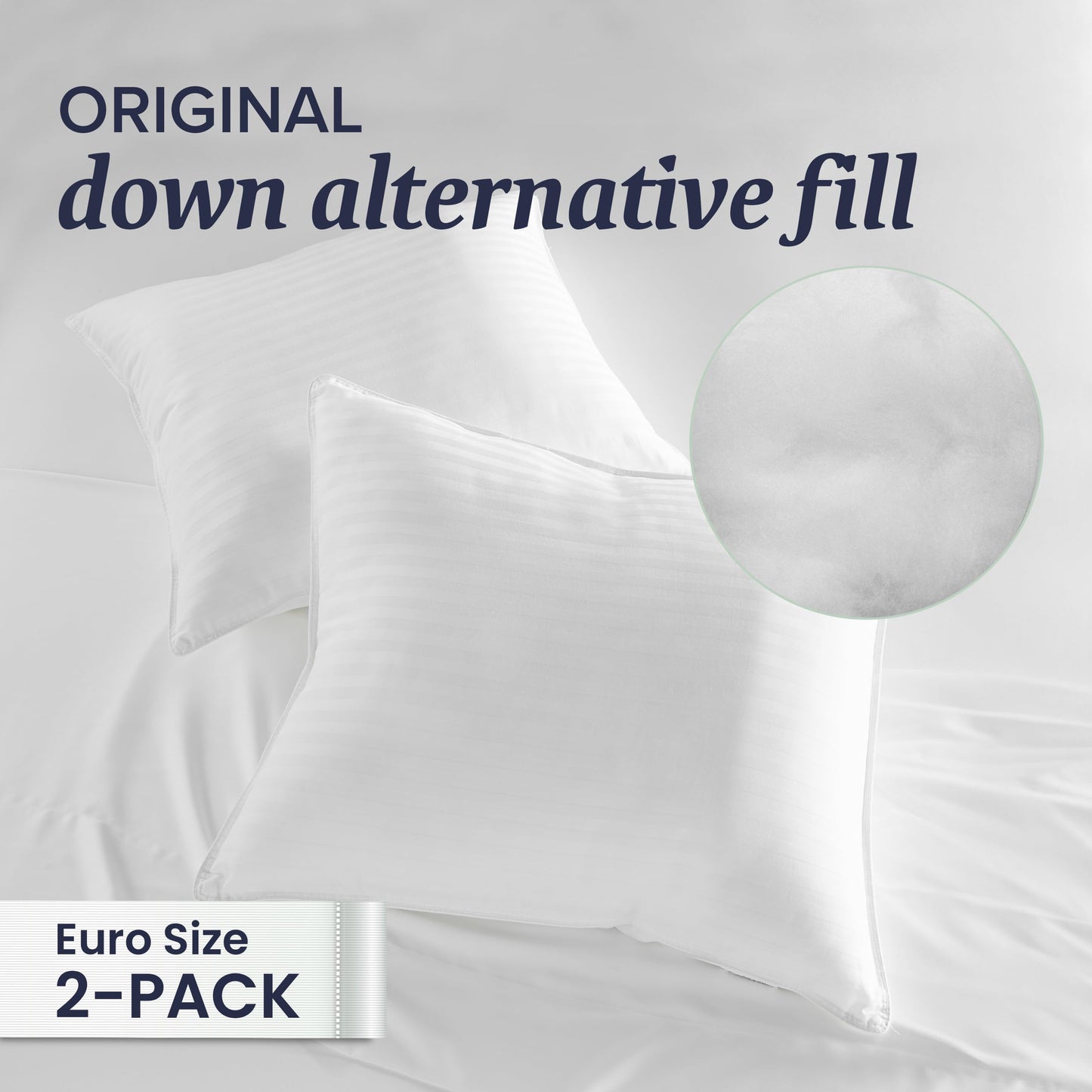 Beckham Hotel Collection Bed Pillows King Size Set of 2 - Down Pillows for Back, Stomach or Side Sleepers