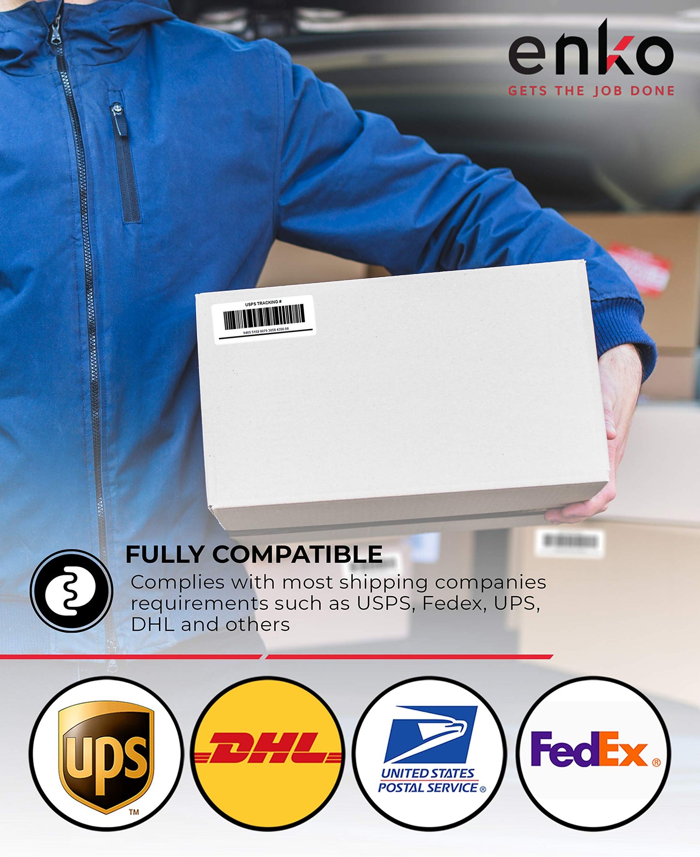 1 x 2-5/8 Inch 30 Up Return Mailing Address Labels White Printable FBA Labels (100 Sheets, 3000 Labels)
