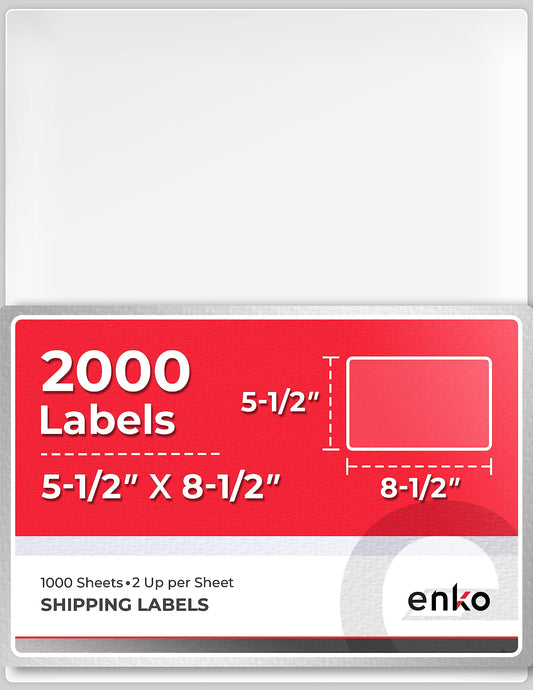 1 x 2-5/8 Inch 30 Up Return Mailing Address Labels White Printable FBA Labels (100 Sheets, 3000 Labels)