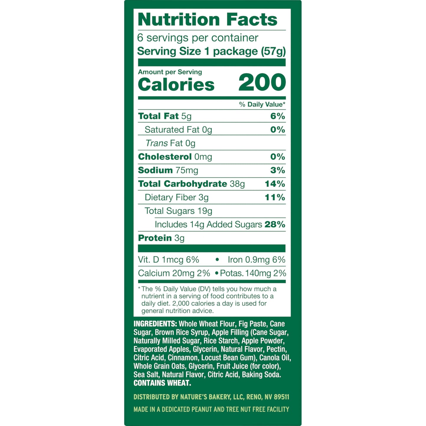 Nature’s Bakery Whole Wheat Fig Bars, Raspberry, Real Fruit, Vegan, Non-GMO, Snack bar, 6 Count (Pack of 6)