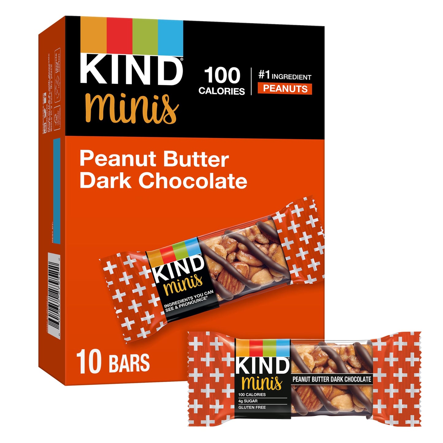 KIND Minis, Dark Chocolate Nuts & Sea Salt, Healthy Snacks, Gluten Free, 10 Count, Pareve