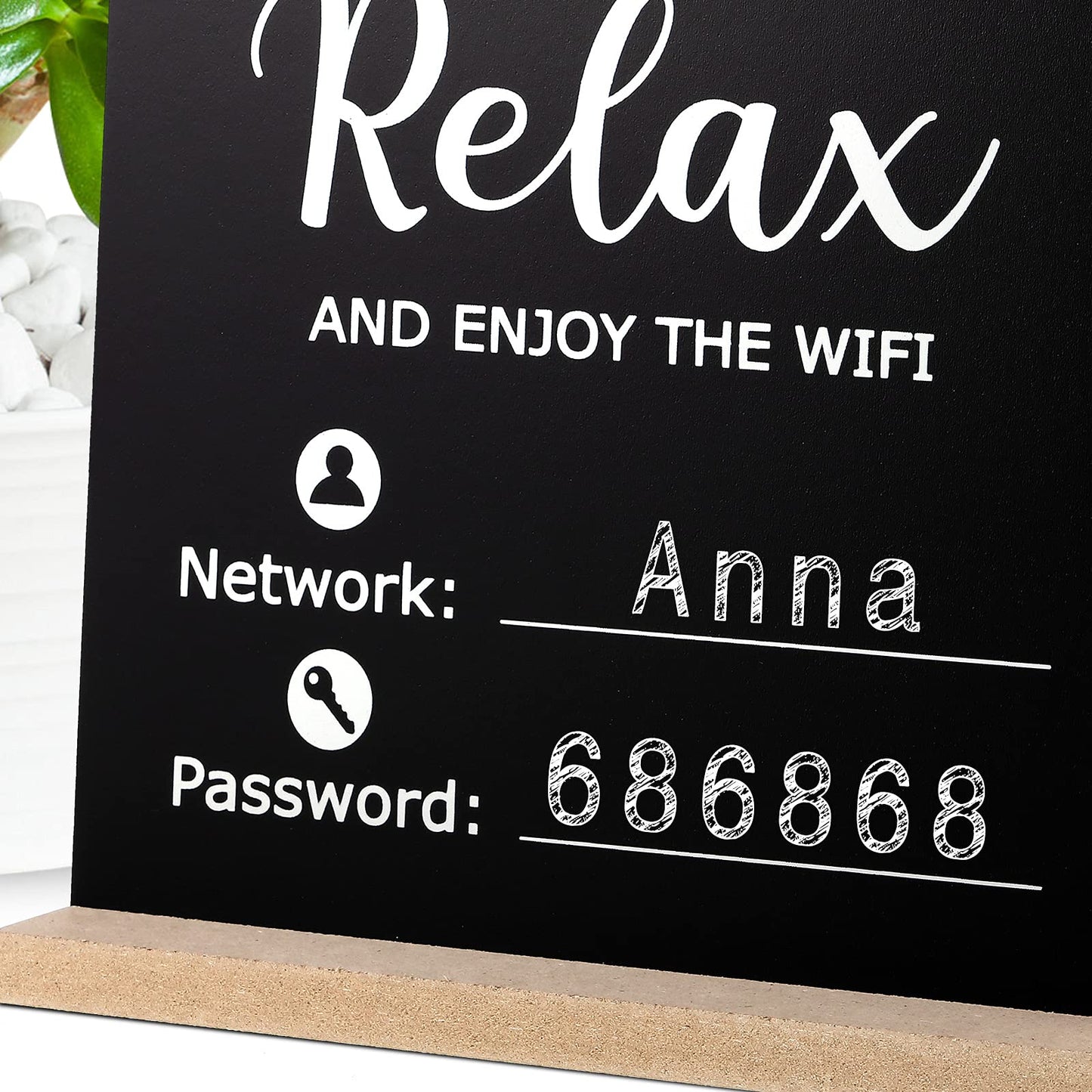 Wi-Fi Password Sign for Guest Room