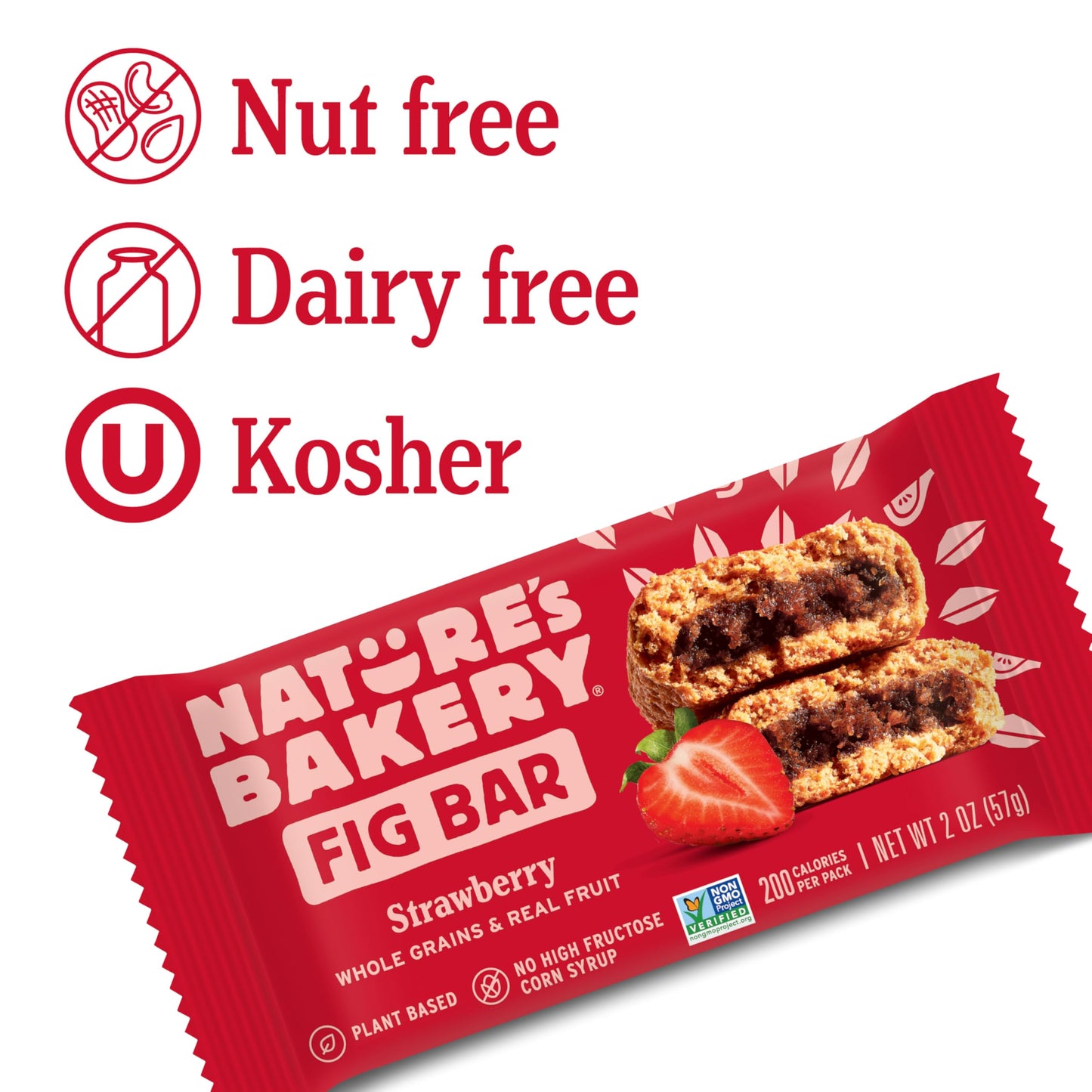 Nature’s Bakery Whole Wheat Fig Bars, Raspberry, Real Fruit, Vegan, Non-GMO, Snack bar, 6 Count (Pack of 6)