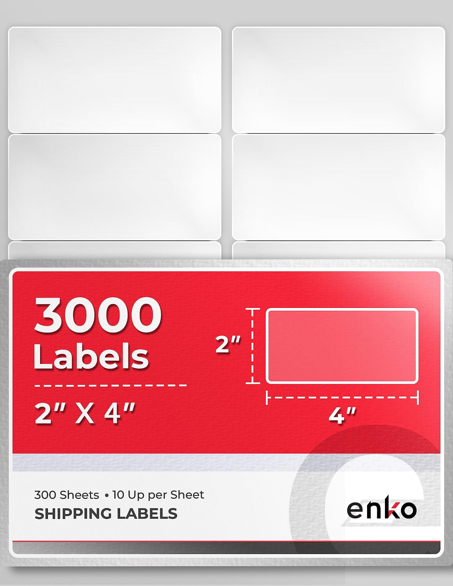 1 x 2-5/8 Inch 30 Up Return Mailing Address Labels White Printable FBA Labels (100 Sheets, 3000 Labels)