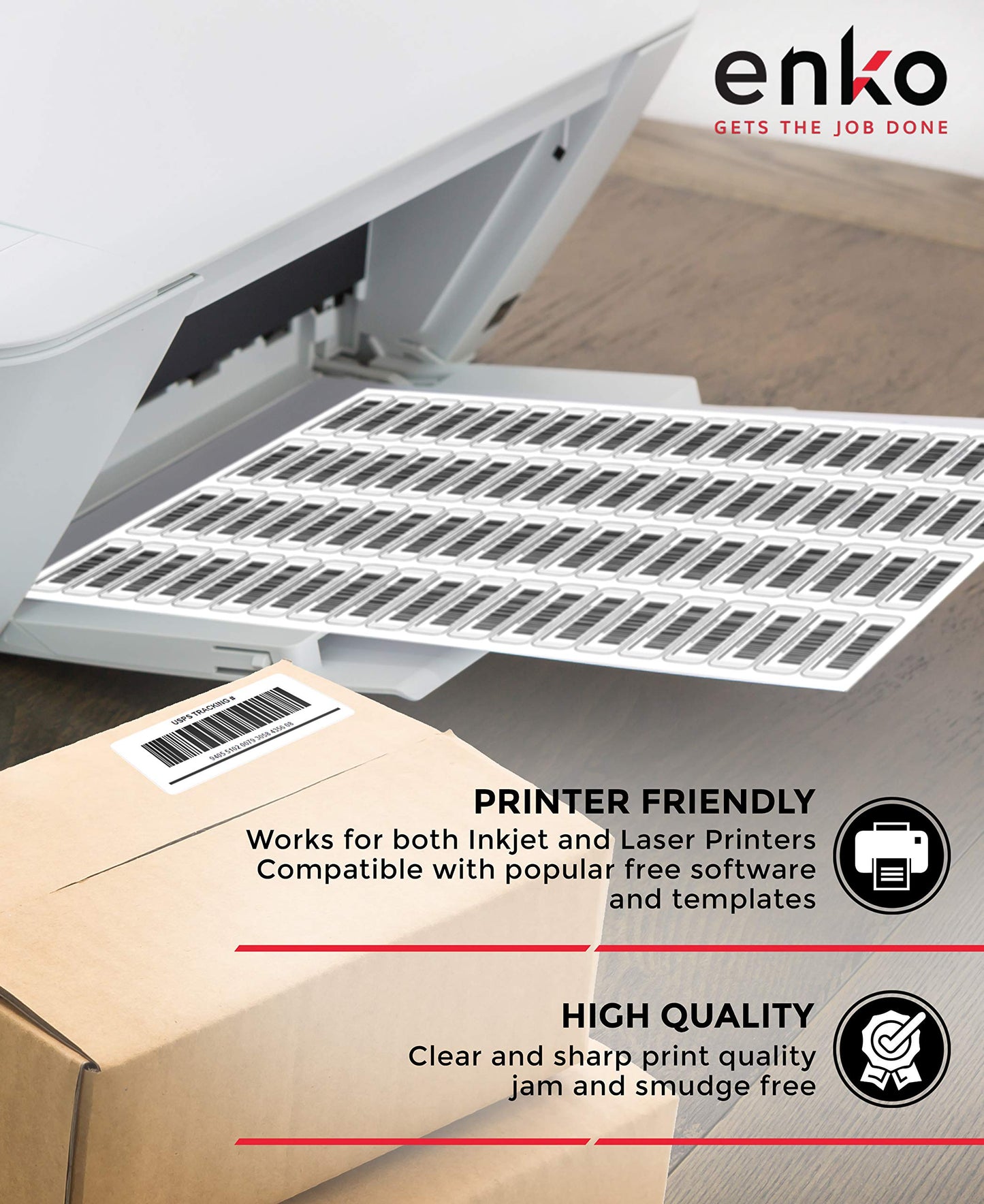 1 x 2-5/8 Inch 30 Up Return Mailing Address Labels White Printable FBA Labels (100 Sheets, 3000 Labels)