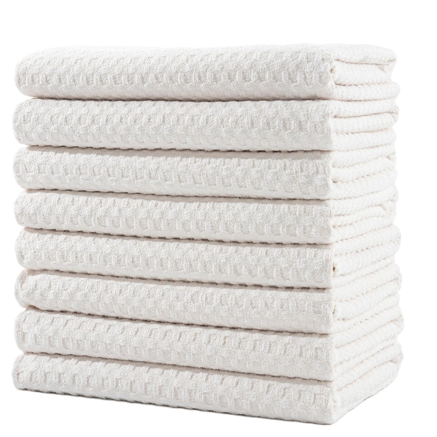 Ultra Premium Microfiber Kitchen Dish Hand Towel Waffle Weave, 8 Pack