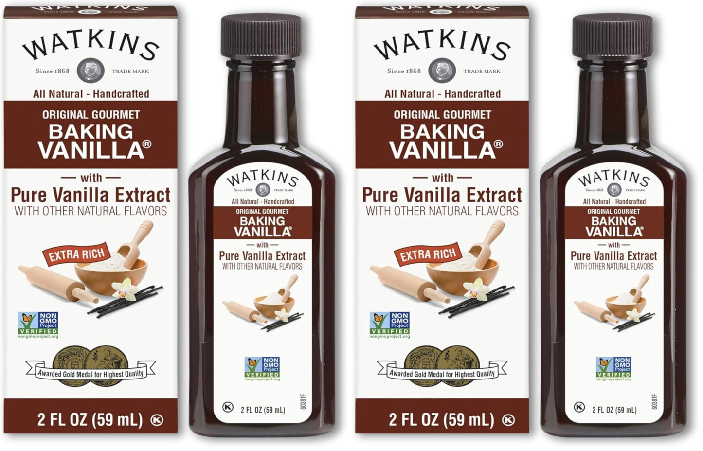 Watkins Organic Pure Vanilla Bean Paste, Non-GMO, Kosher, 2 oz. Bottle, 1-Pack