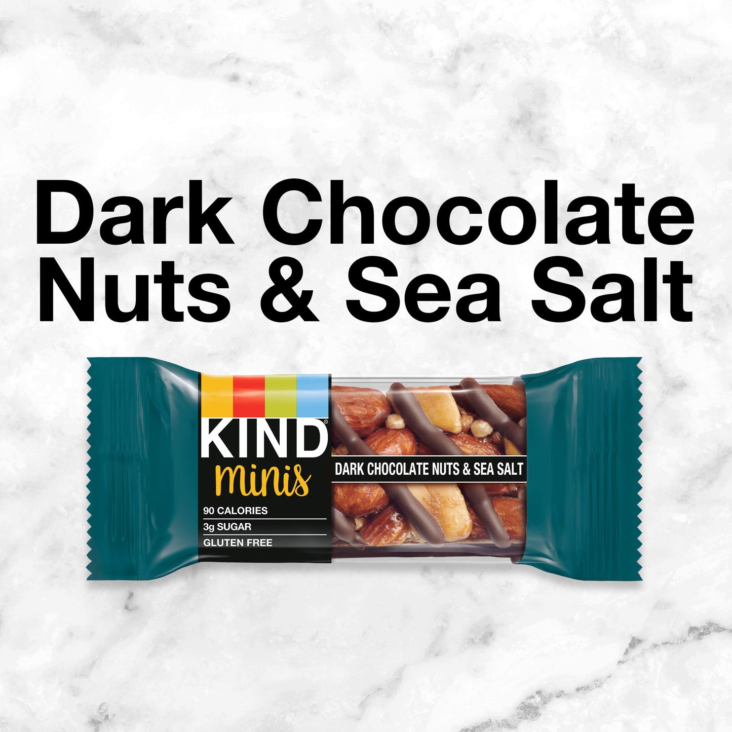 KIND Minis, Dark Chocolate Nuts & Sea Salt, Healthy Snacks, Gluten Free, 10 Count, Pareve
