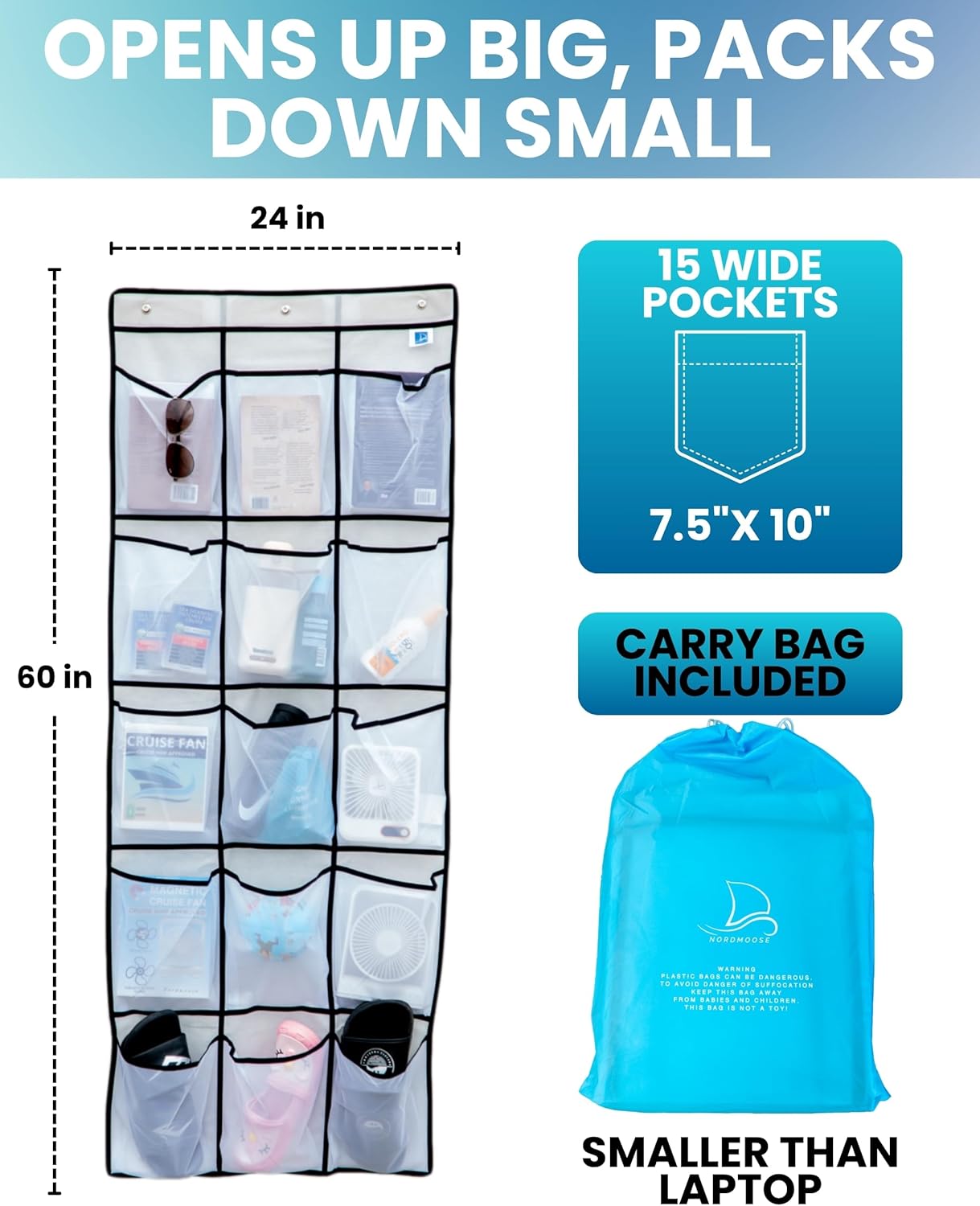 Cruise Ship Magnetic Door Organizer, Over The Door Organizer For Cruise Ships