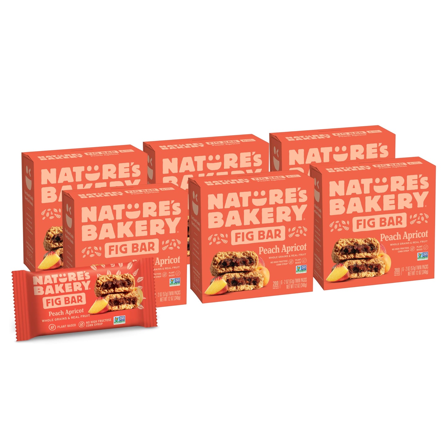 Nature’s Bakery Whole Wheat Fig Bars, Raspberry, Real Fruit, Vegan, Non-GMO, Snack bar, 6 Count (Pack of 6)