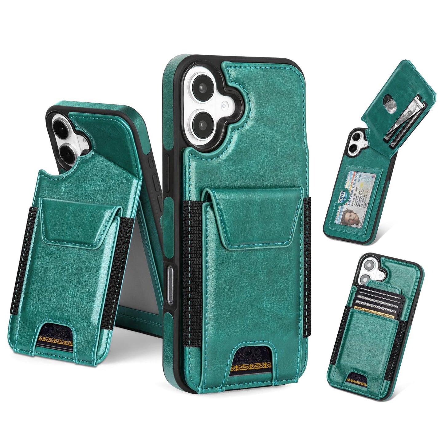 Compatible with iPhone 16 Pro Max Wallet Case with Card Holder