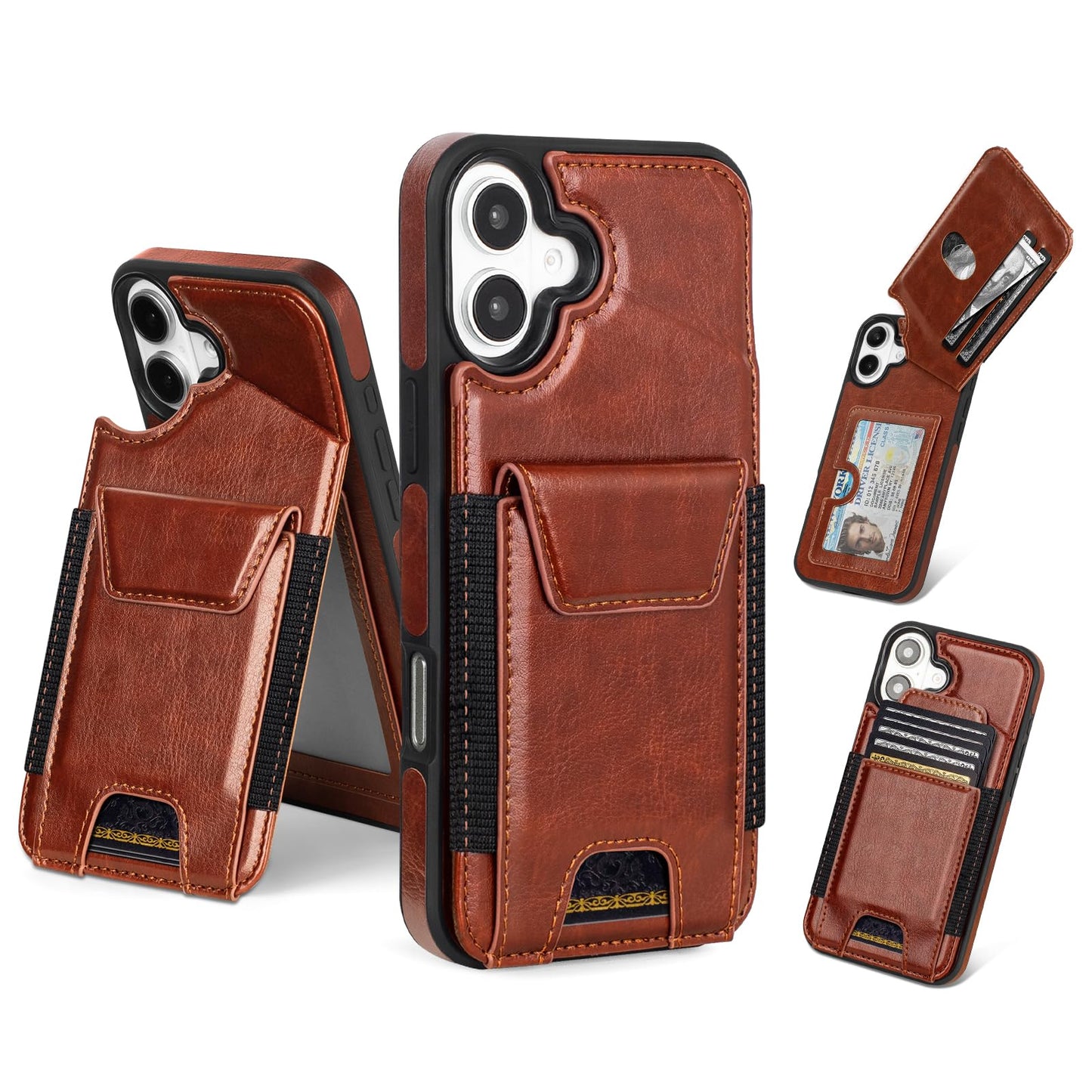 Compatible with iPhone 16 Pro Max Wallet Case with Card Holder