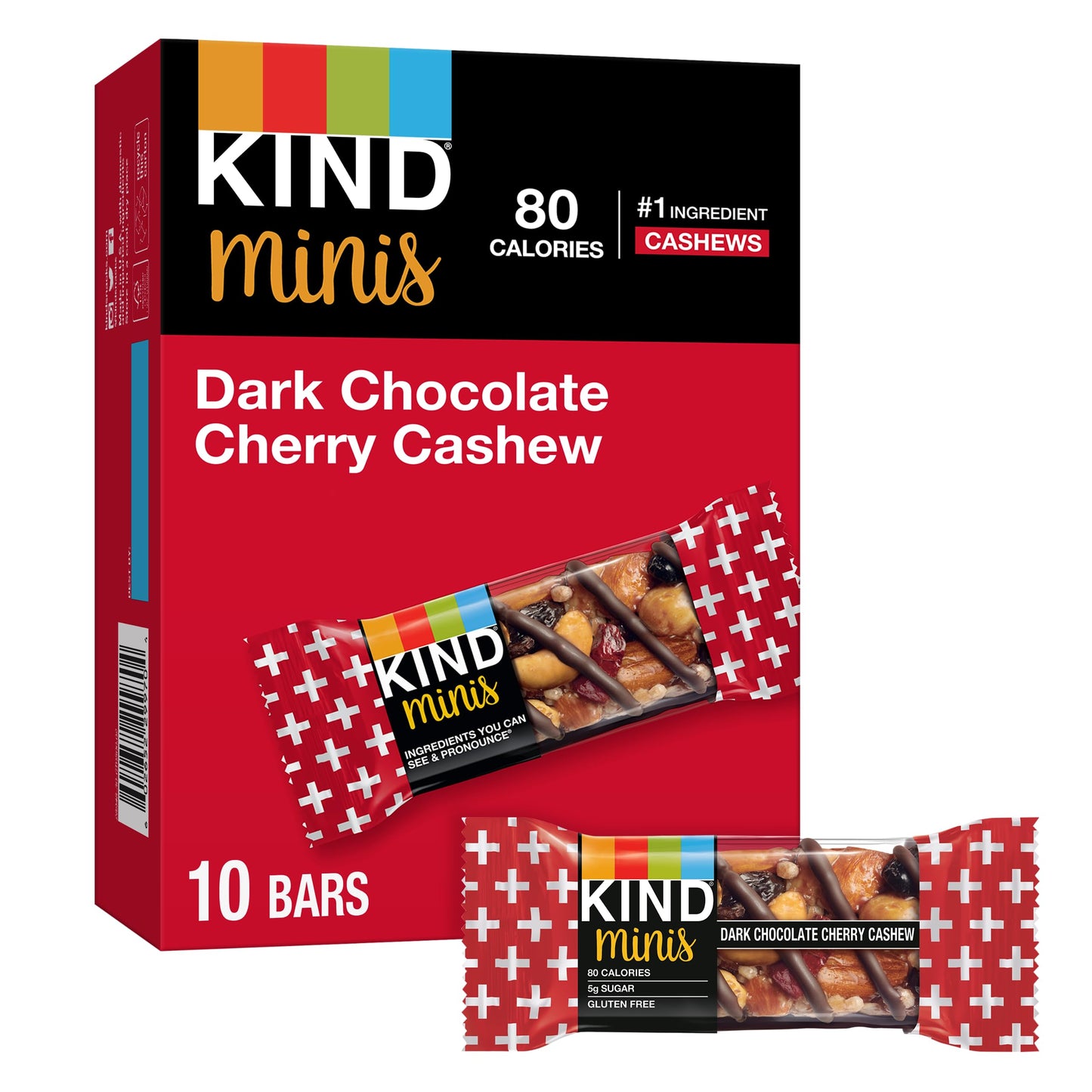 KIND Minis, Dark Chocolate Nuts & Sea Salt, Healthy Snacks, Gluten Free, 10 Count, Pareve