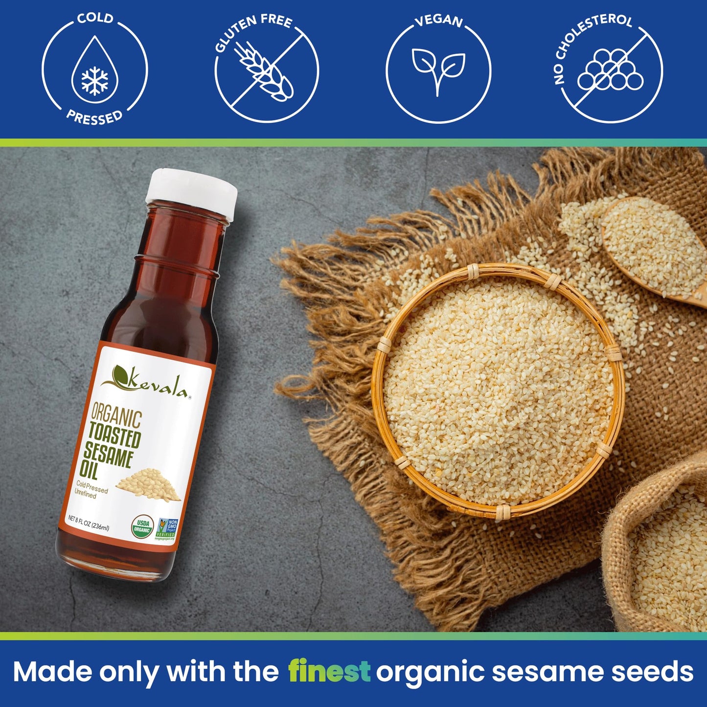 Kevala Organic Toasted Sesame Oil