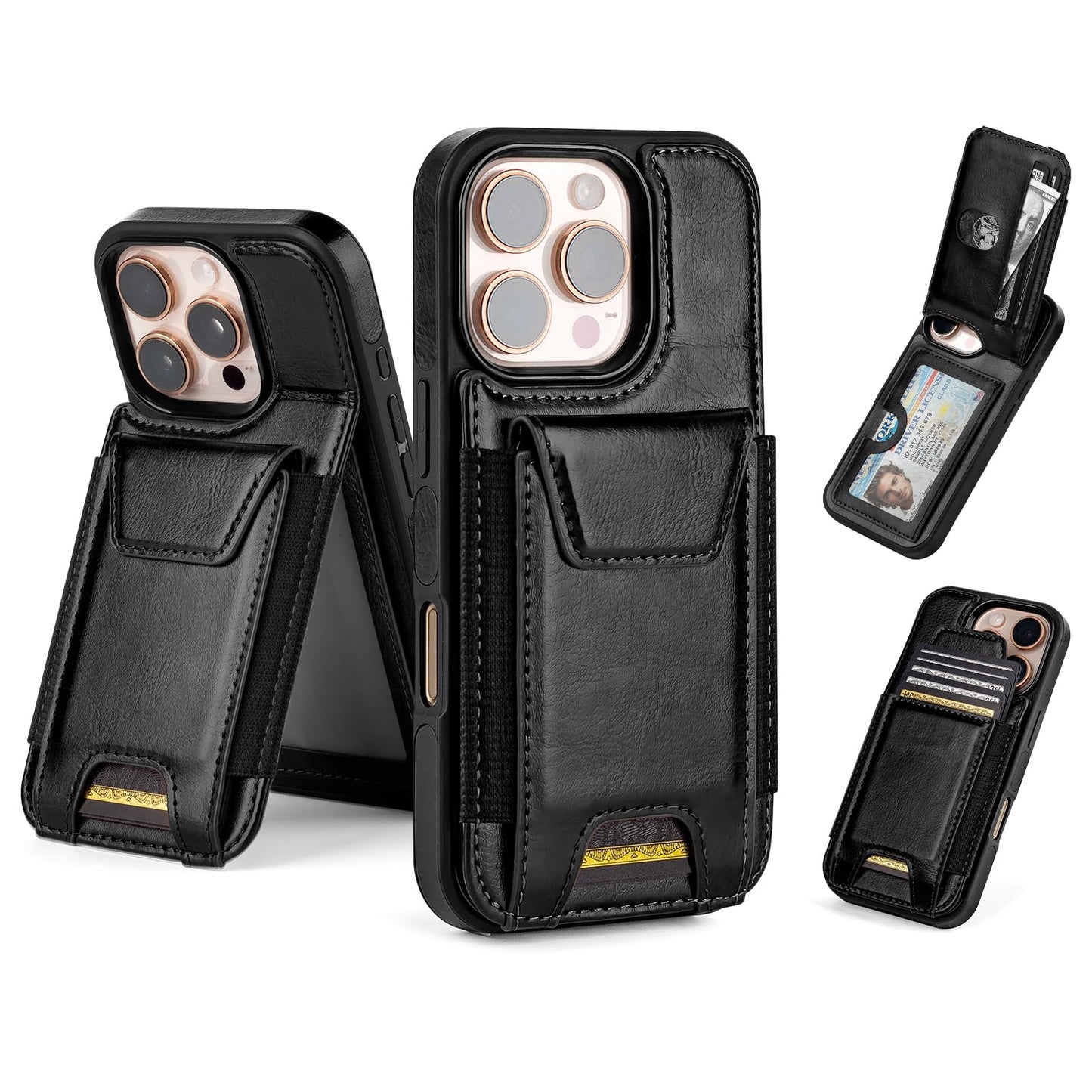 Compatible with iPhone 16 Pro Max Wallet Case with Card Holder