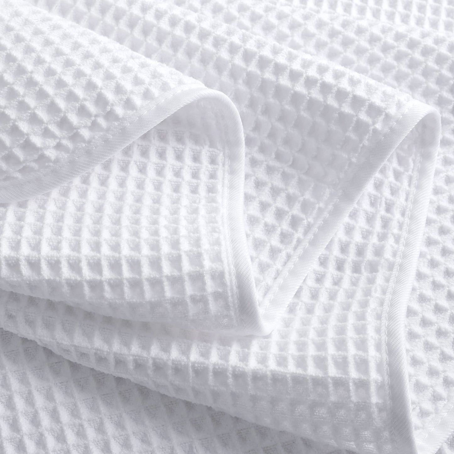 Microfiber Oversize Quick Dry Lint Free Bath Towel, 60 x 30 in, 4 Pack (Waffle Weave)