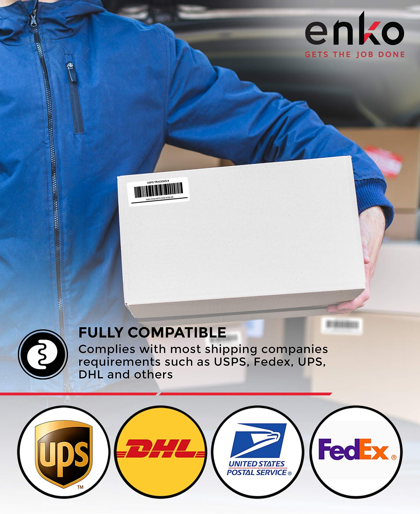 1 x 2-5/8 Inch 30 Up Return Mailing Address Labels White Printable FBA Labels (100 Sheets, 3000 Labels)