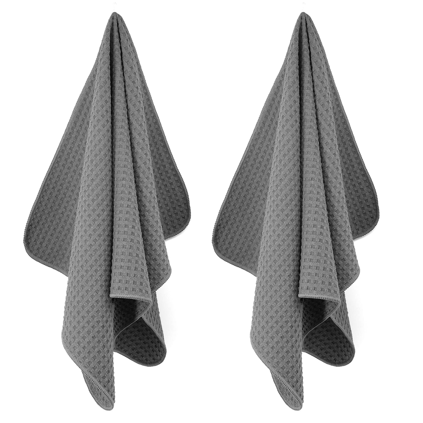 Ultra Premium Microfiber Kitchen Dish Hand Towel Waffle Weave, 8 Pack