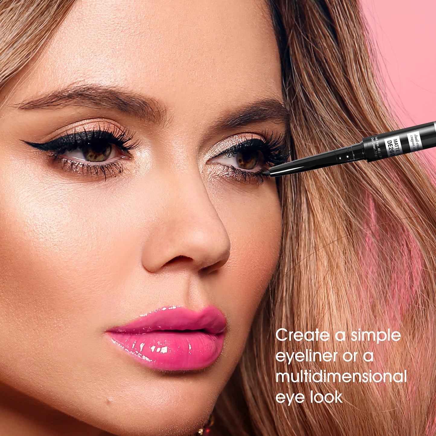 Kokie Gel Ink Dual Ended Eyeliner (Matte Black)