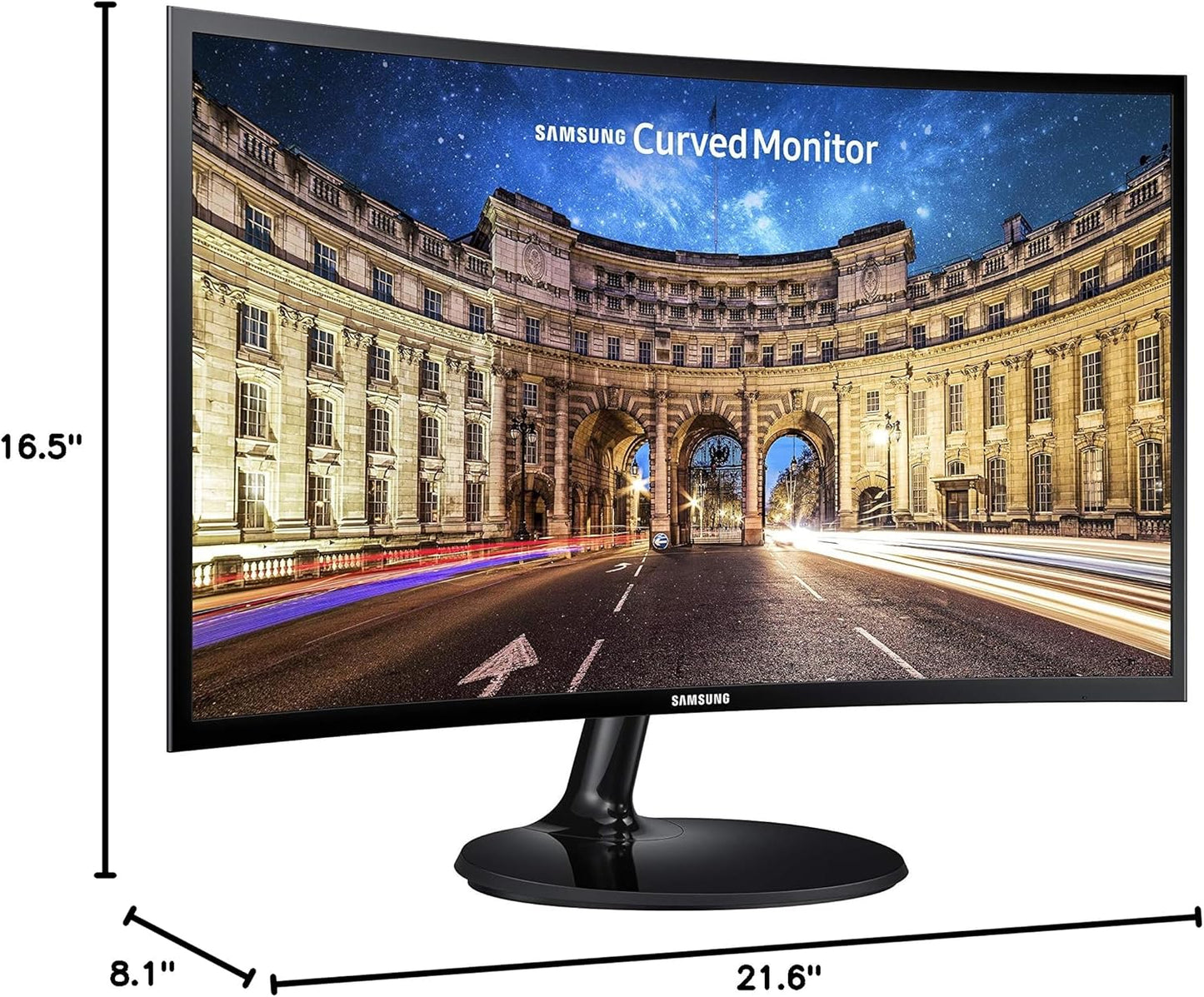 SAMSUNG LC24F390FHNXZA 24-inch Curved LED FHD 1080p Gaming Monitor (Super Slim Design), 60Hz Refresh Rate w/AMD FreeSync Game Mode