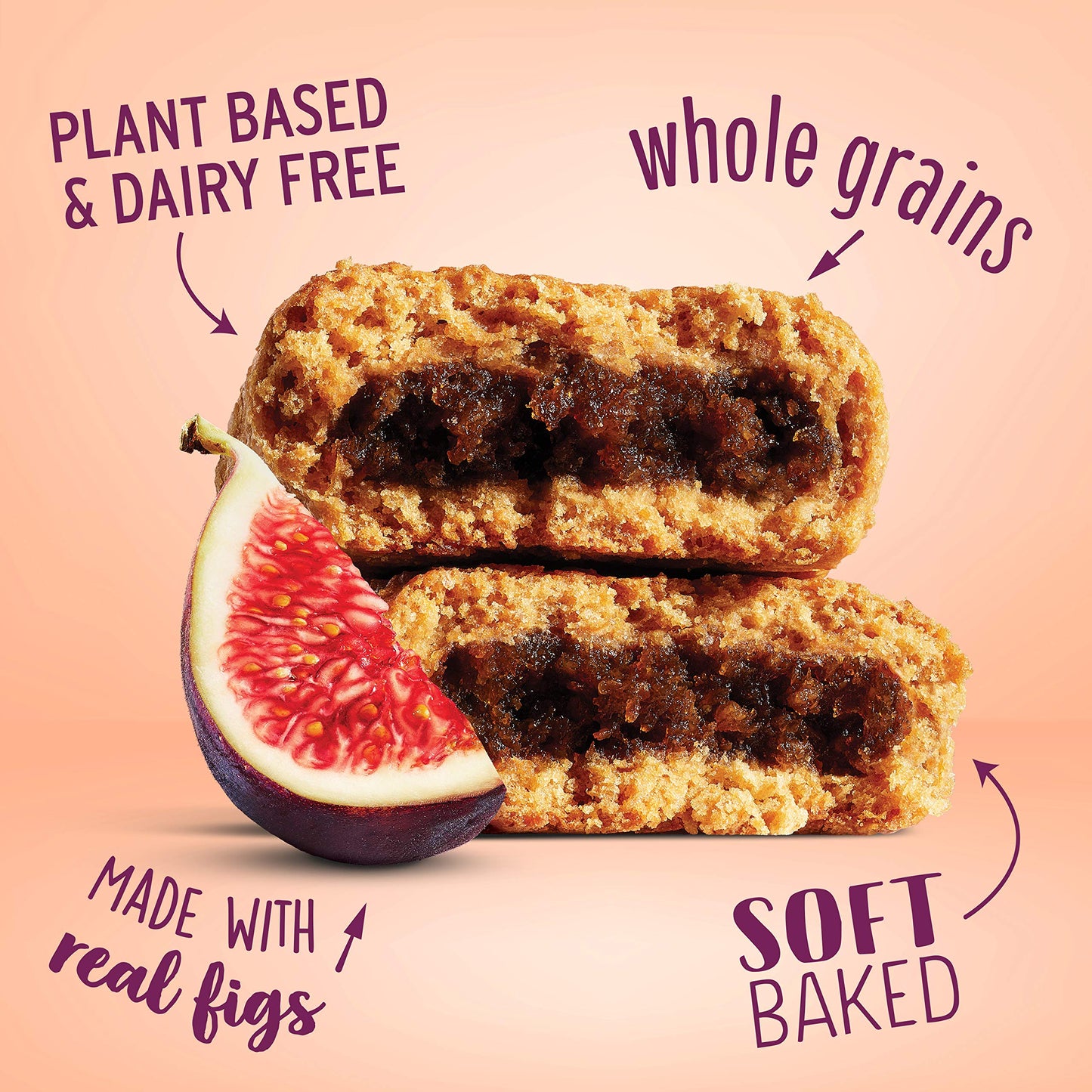Nature’s Bakery Whole Wheat Fig Bars, Raspberry, Real Fruit, Vegan, Non-GMO, Snack bar, 6 Count (Pack of 6)