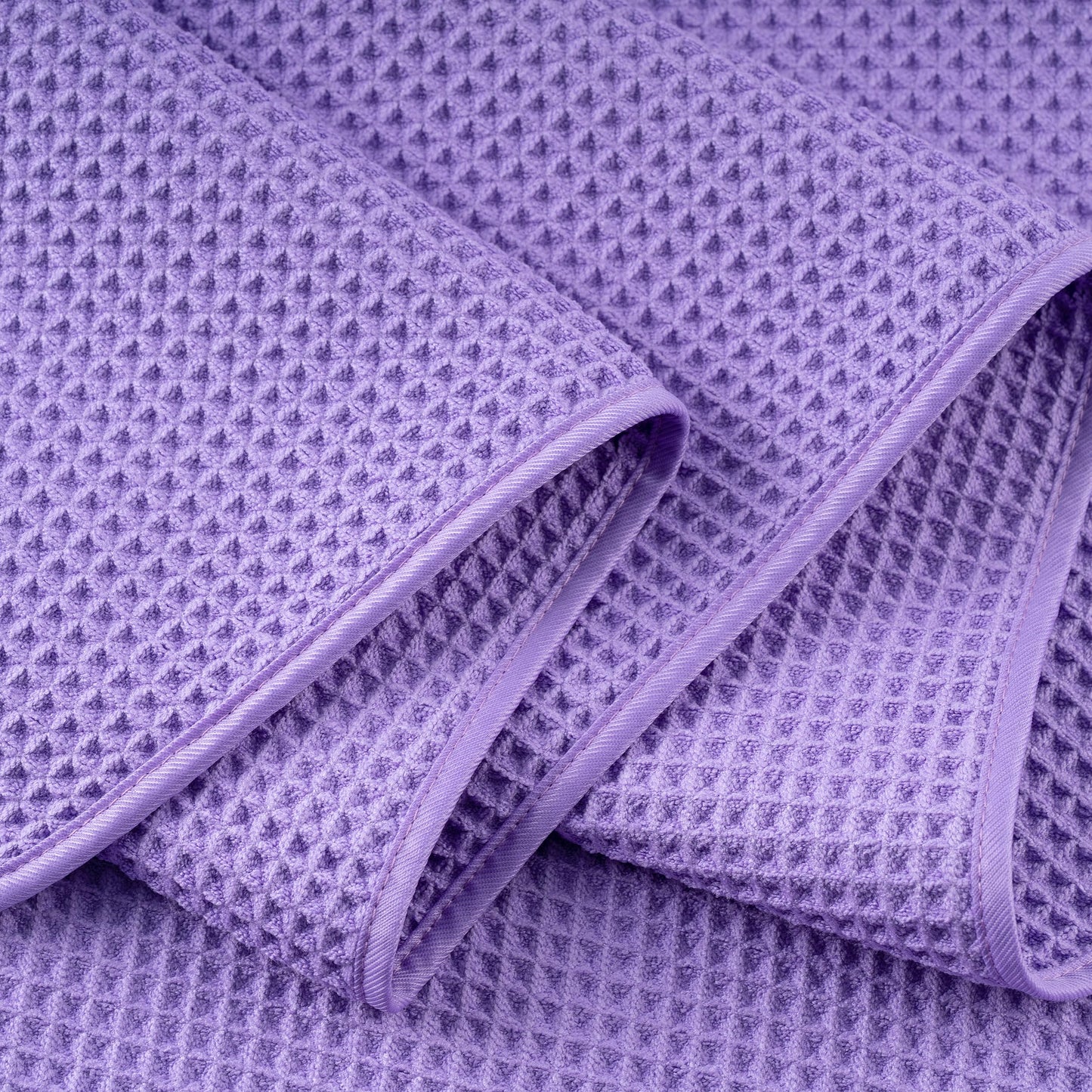 Microfiber Oversize Quick Dry Lint Free Bath Towel, 60 x 30 in, 4 Pack (Waffle Weave)