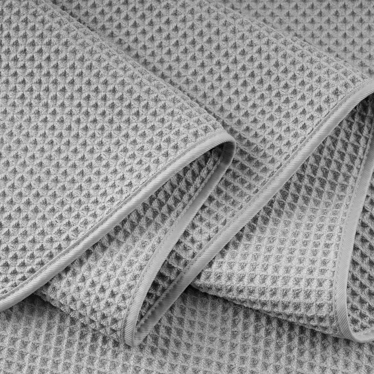 Microfiber Oversize Quick Dry Lint Free Bath Towel, 60 x 30 in, 4 Pack (Waffle Weave)