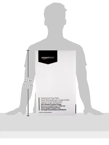 Multipurpose Copy Printer Paper, 20 lb, 8.5 x 11 Inches, 3 Reams (1,500 Sheets), 92 Bright, White