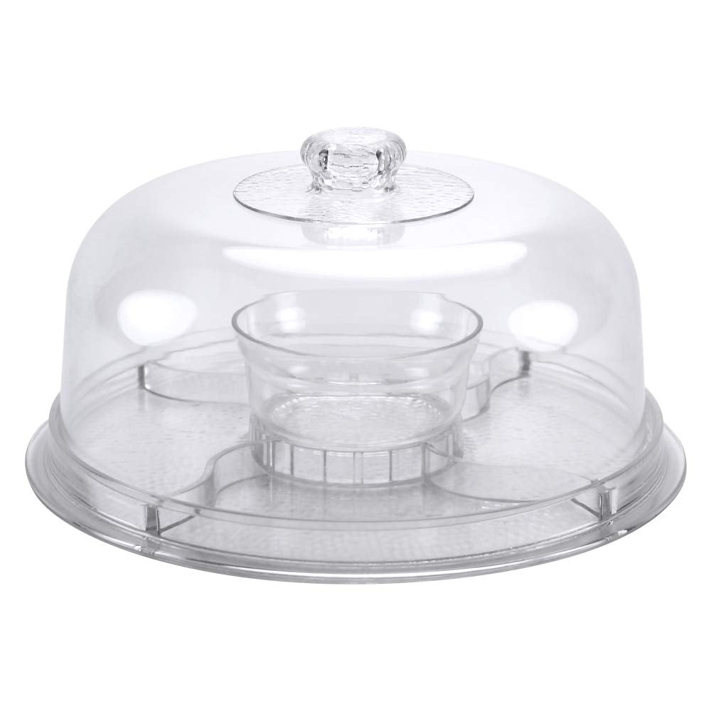 Cake Stand with Dome Cover, 6-in-1 Multi-Purpose Use