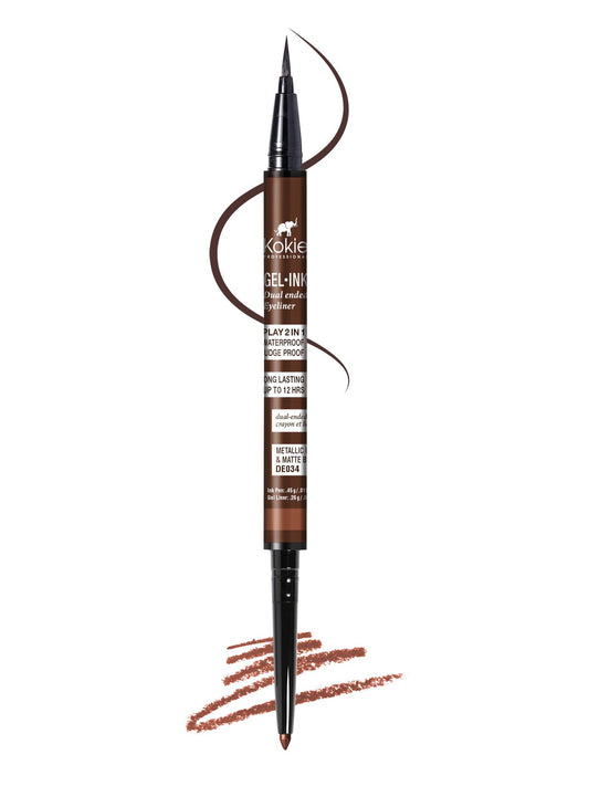 Kokie Gel Ink Dual Ended Eyeliner (Matte Black)