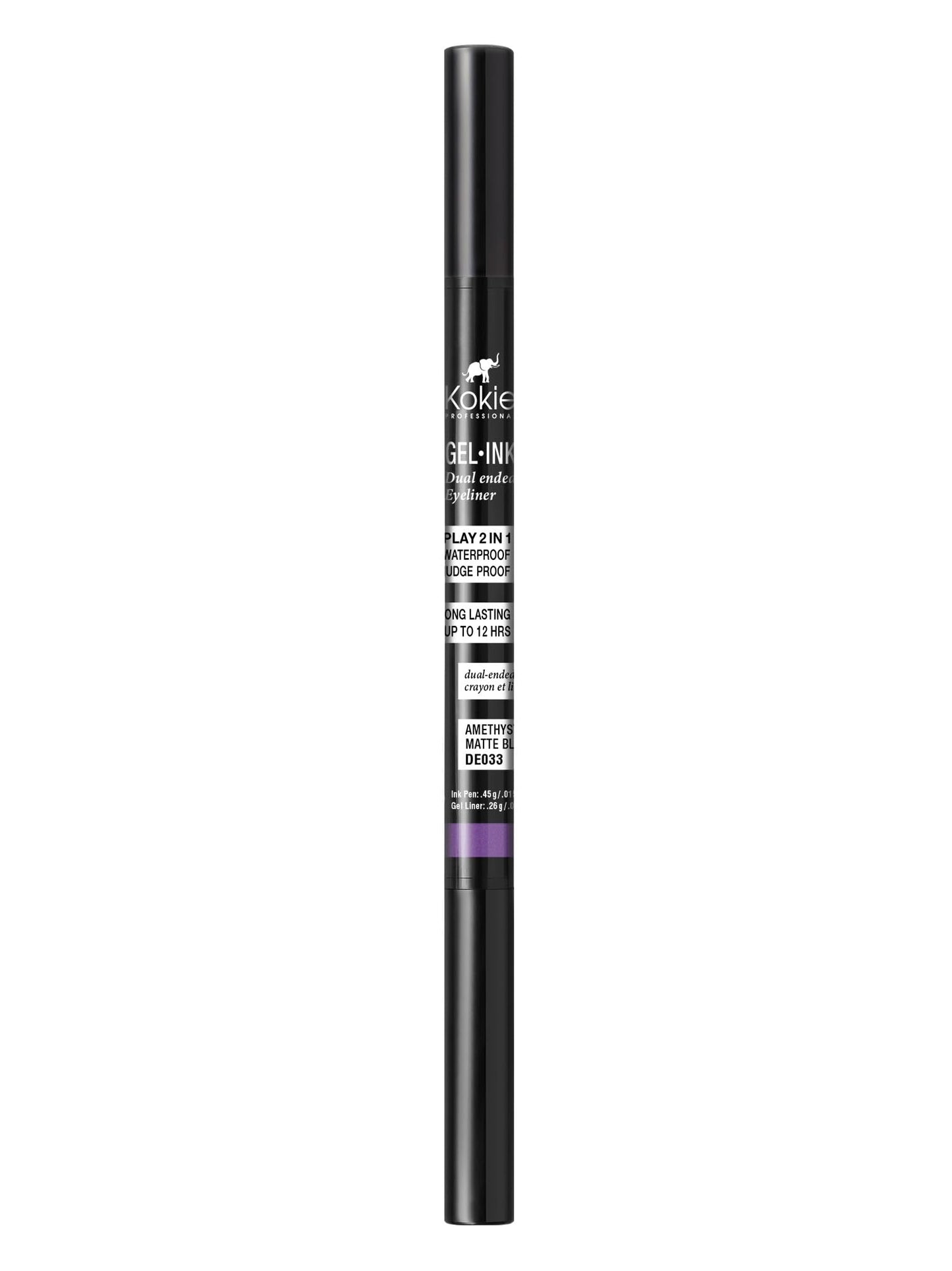 Kokie Gel Ink Dual Ended Eyeliner (Matte Black)