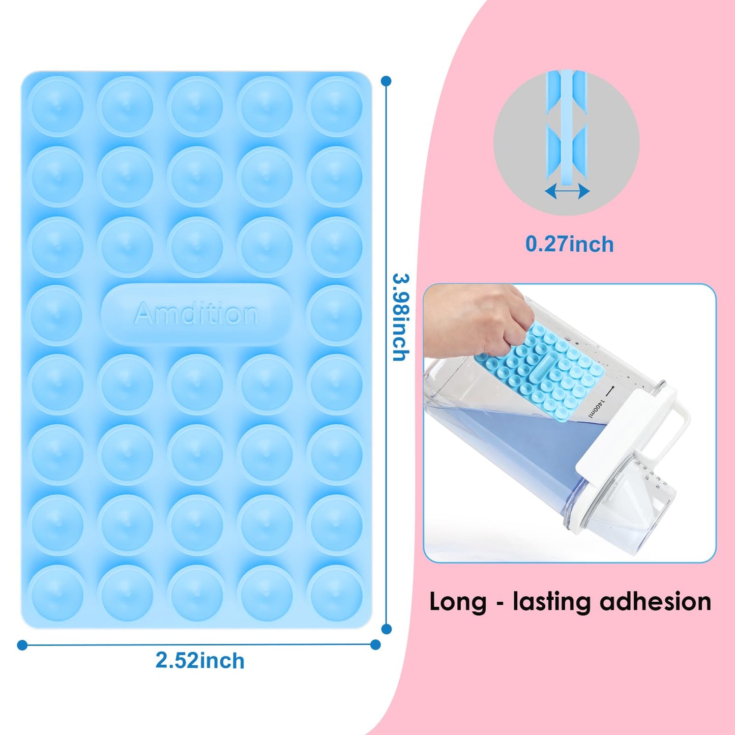 Silicone Suction Cup Phone Case Mount Double Sided