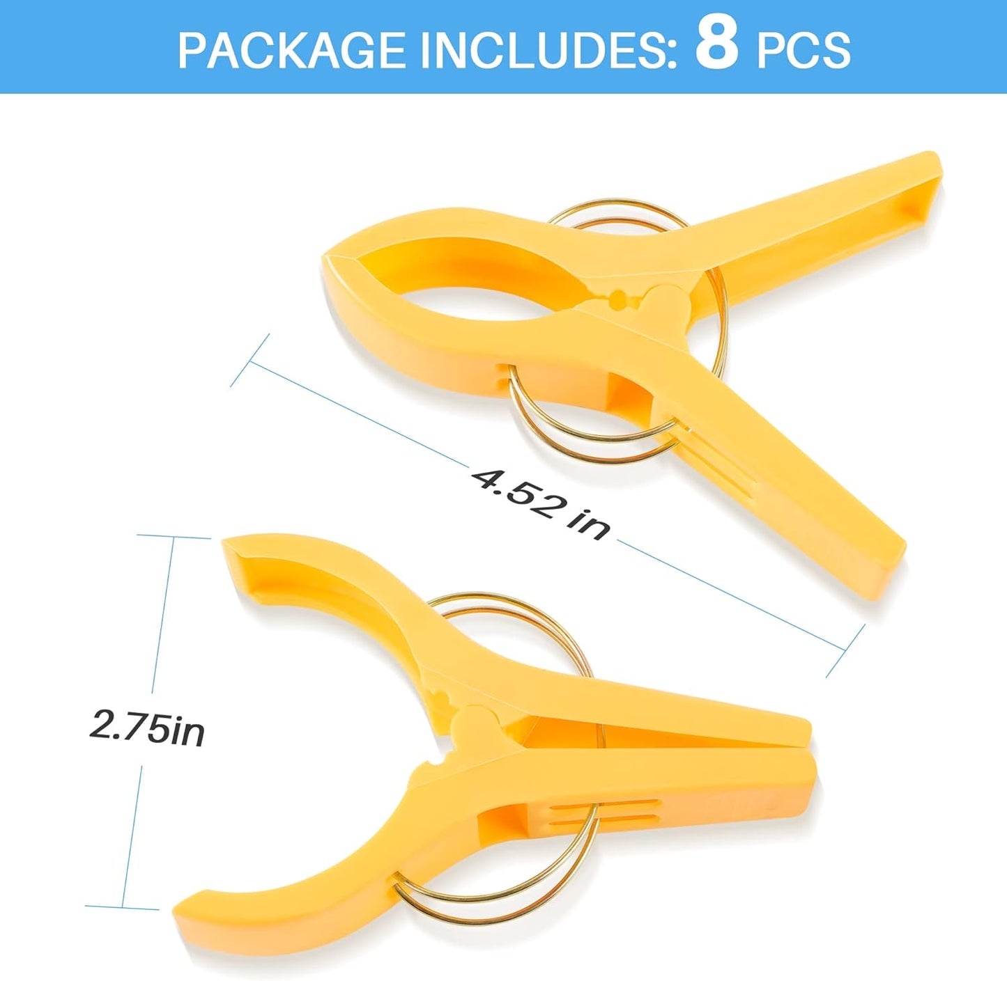 Beach Towel Clips Chair Clips Towel Holder, (Pack of 8)