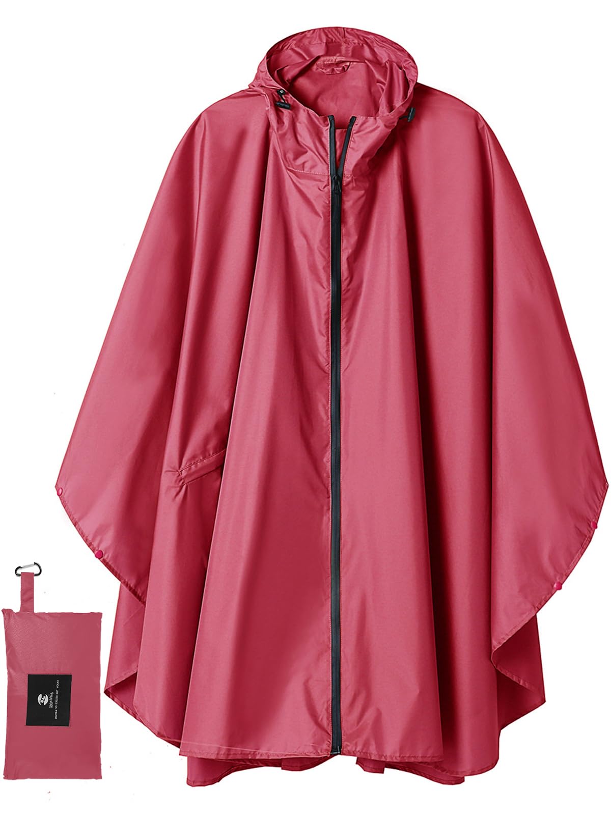 Unisex Rain Poncho Raincoat Hooded for Adults Women with Pockets