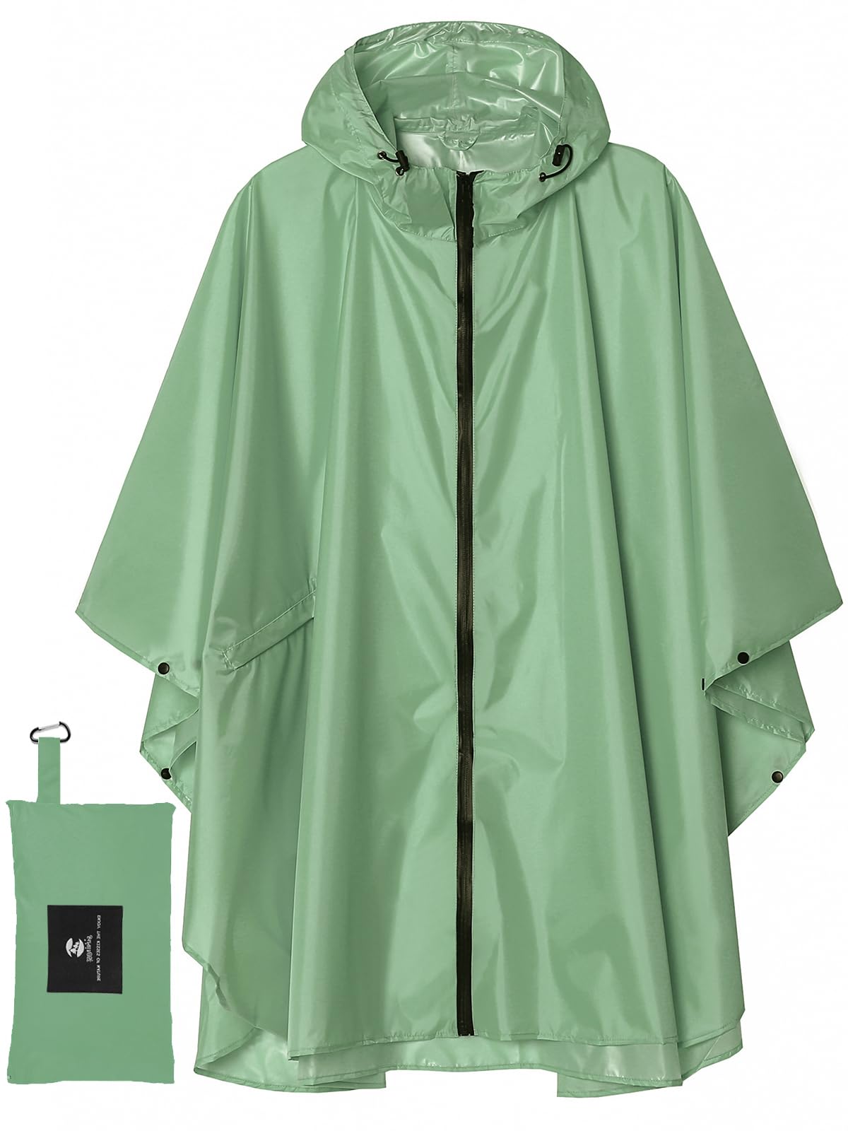Unisex Rain Poncho Raincoat Hooded for Adults Women with Pockets